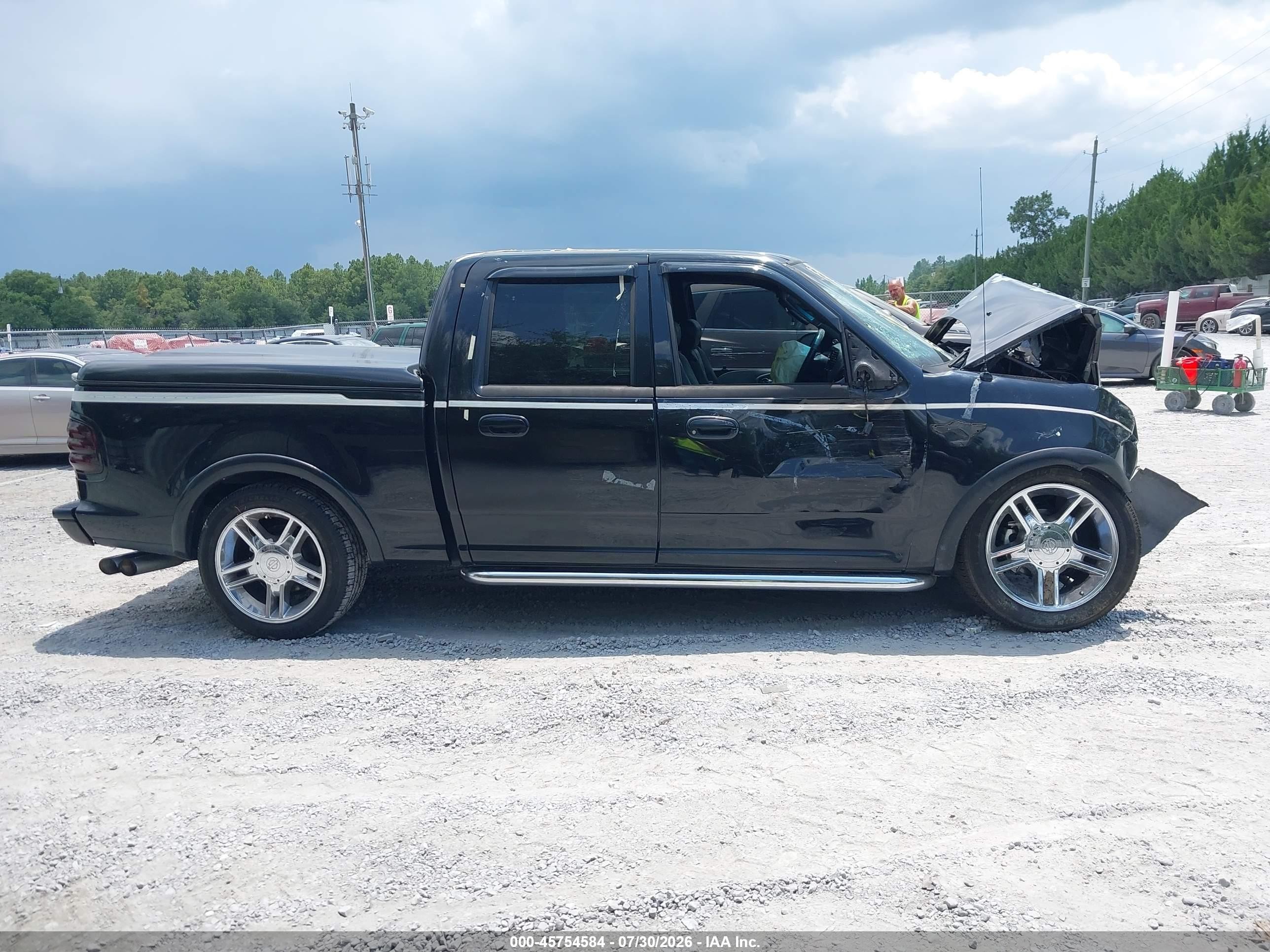 2003 Ford F-150 Lariat Black vin: 1FTRW073X3KD43543