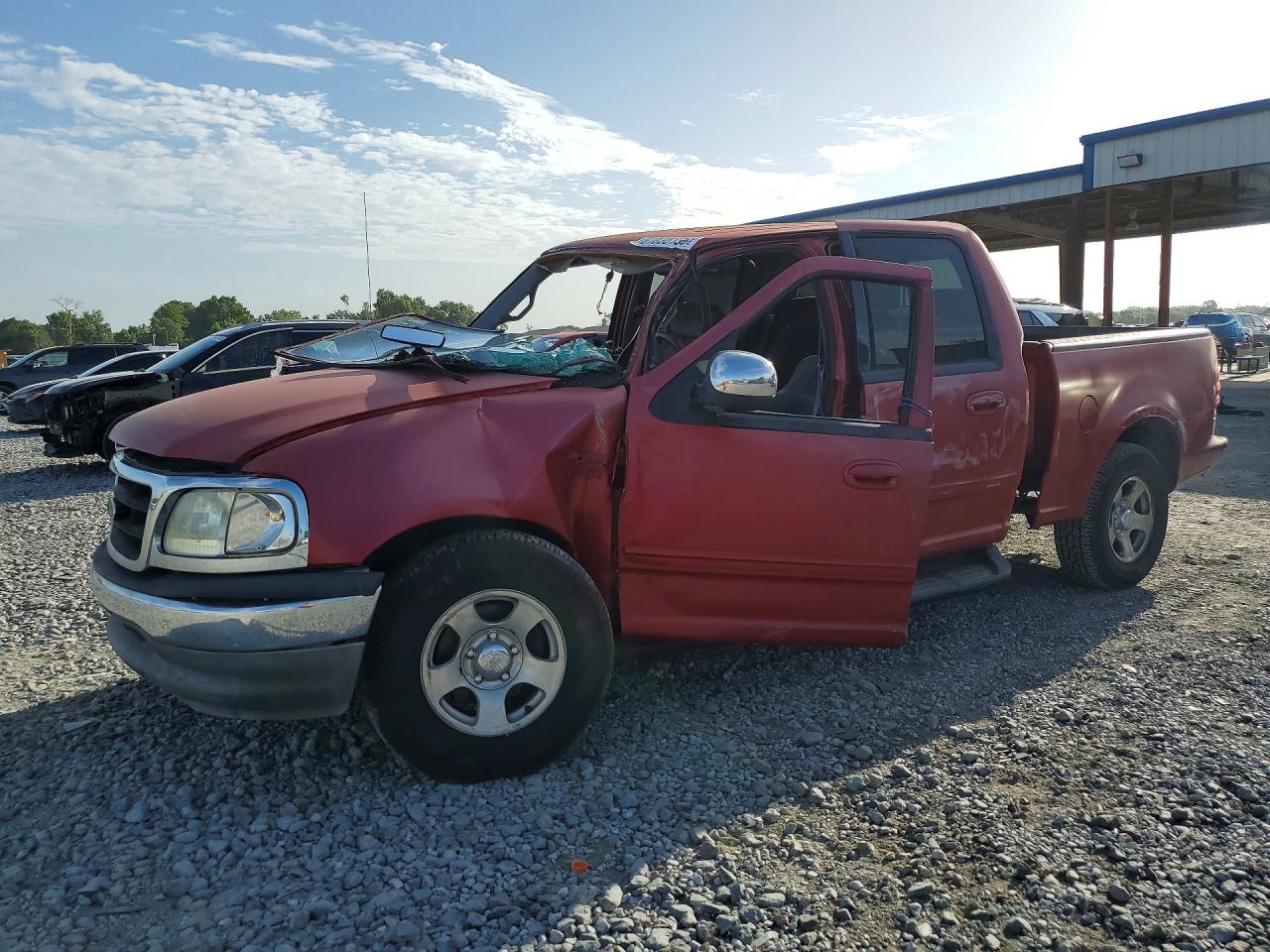2002 Ford F150 Supercrew Red vin: 1FTRW07612KA75829