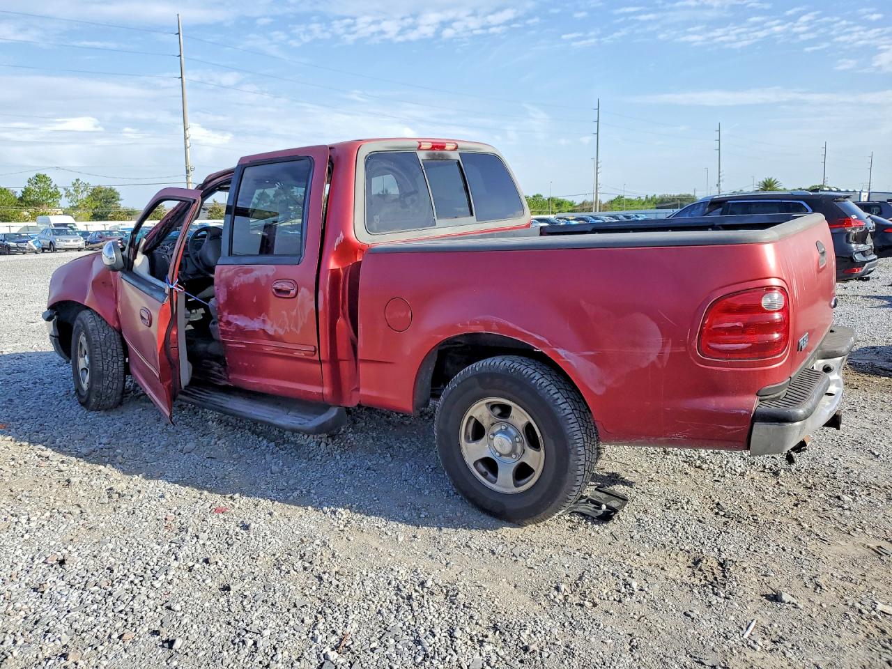 2002 Ford F150 Supercrew Red vin: 1FTRW07612KA75829