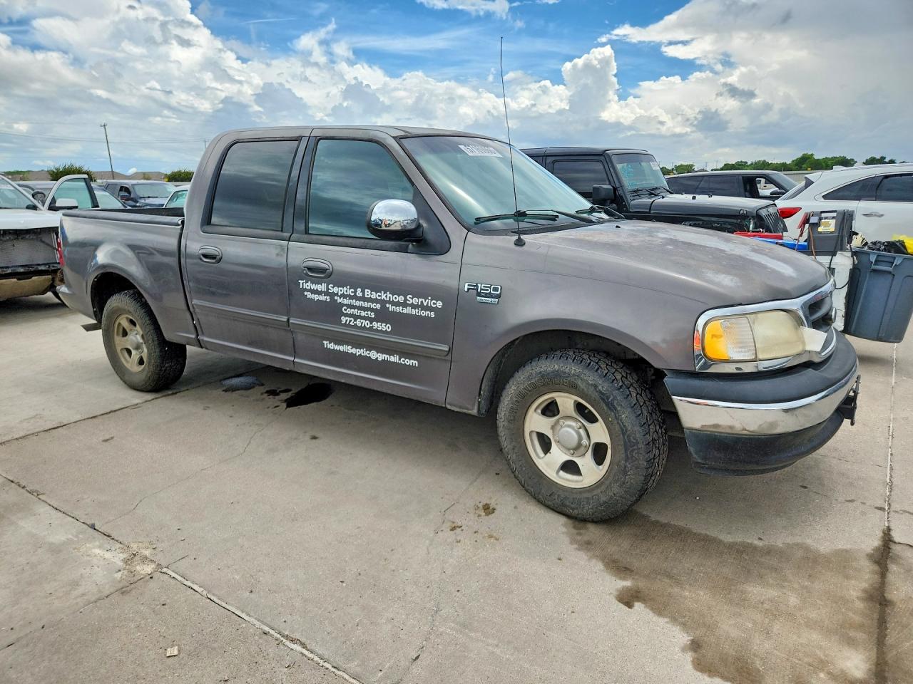 2002 Ford F150 Supercrew Gray vin: 1FTRW07622KA03313