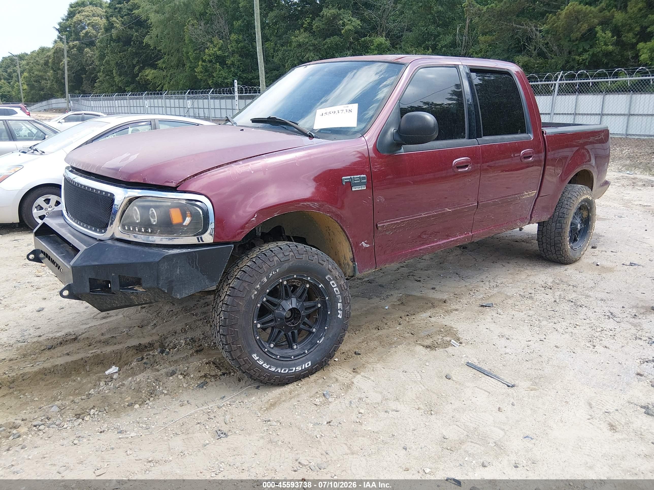 2003 Ford F-150 Lariat/xlt Red vin: 1FTRW07623KA20758