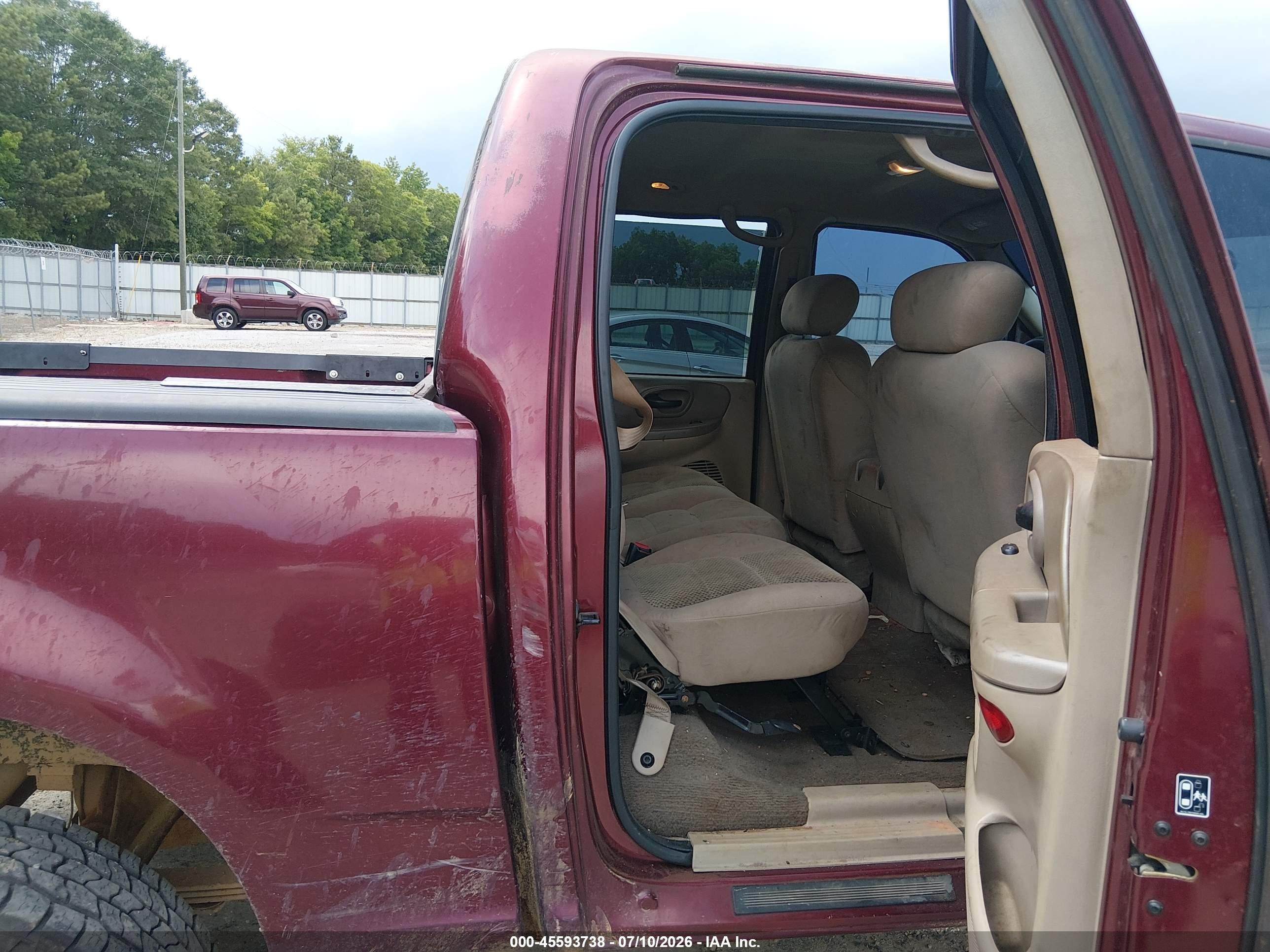 2003 Ford F-150 Lariat/xlt Red vin: 1FTRW07623KA20758