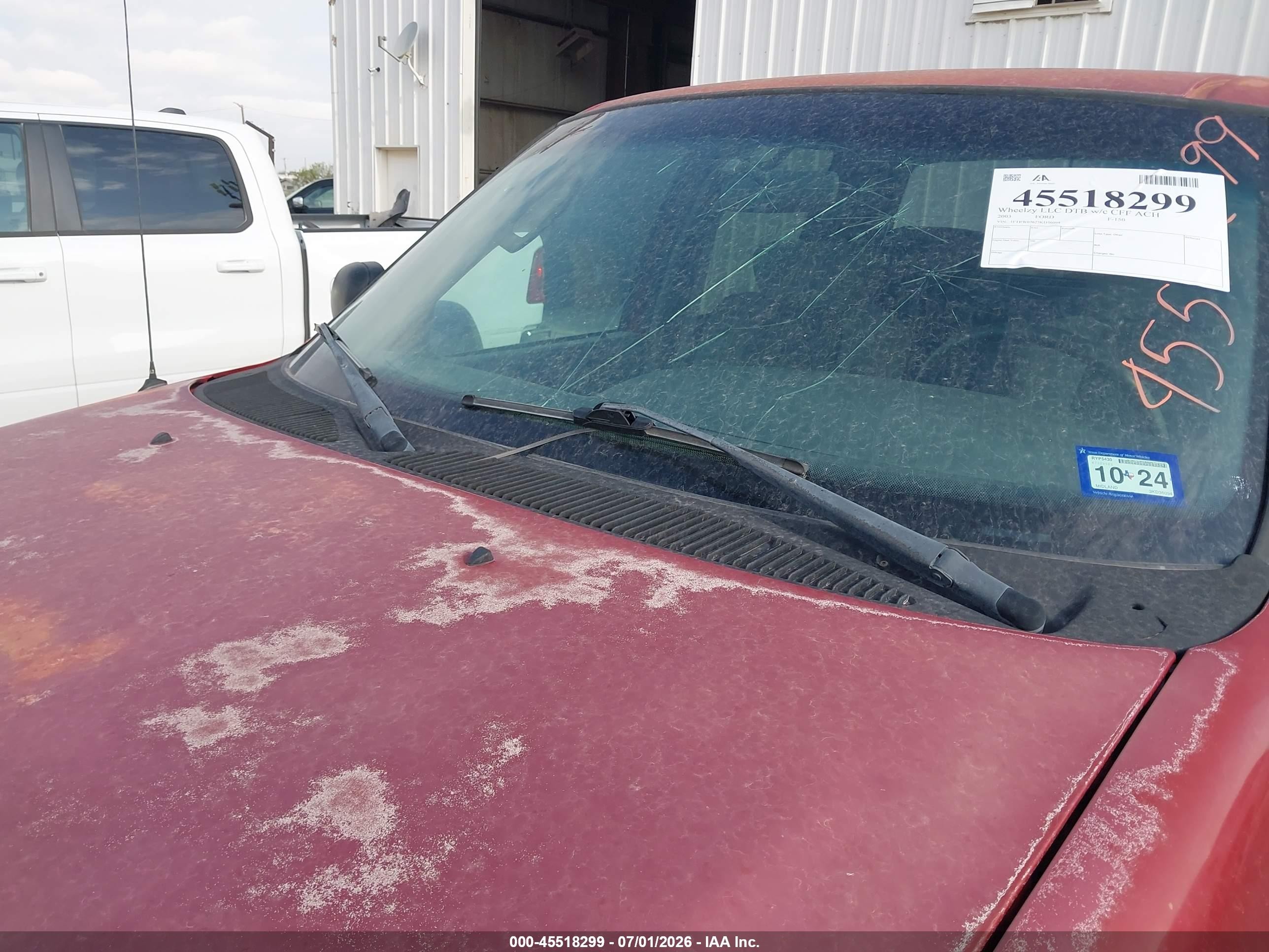 2003 Ford F-150 Lariat/xlt Red vin: 1FTRW07623KD36094