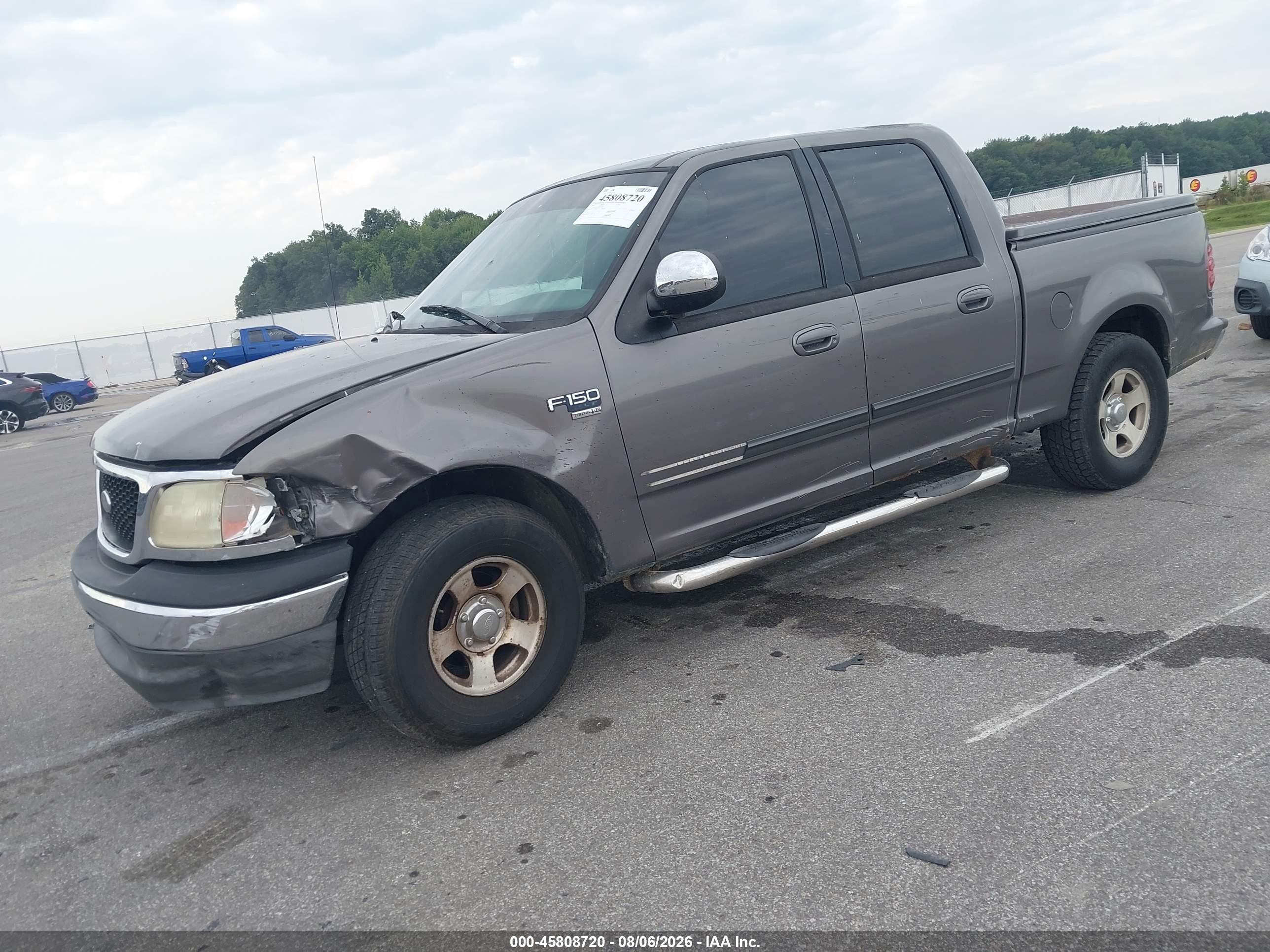 2002 Ford F-150 Lariat/xlt Gray vin: 1FTRW07632KA89196
