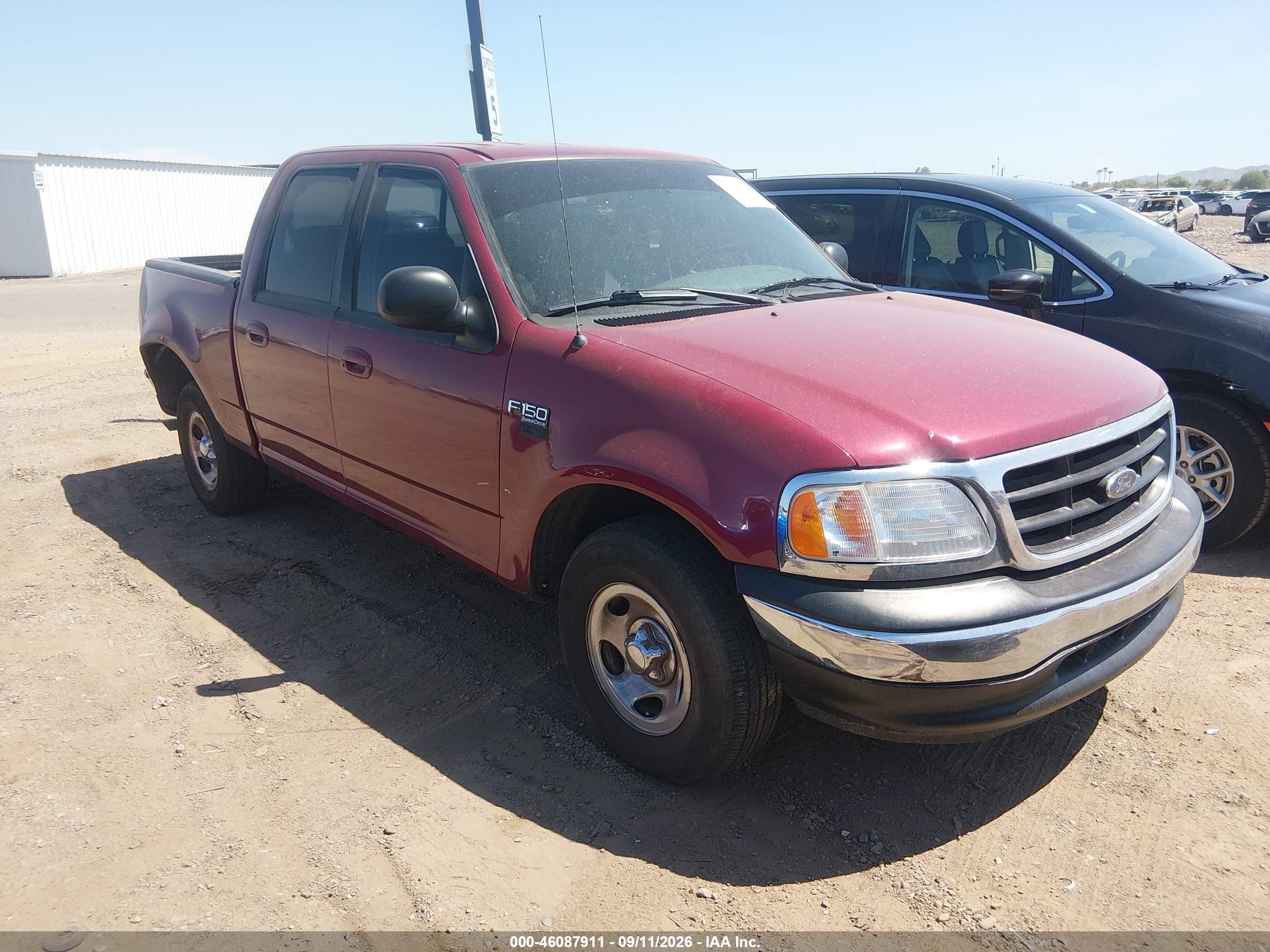 2003 Ford F-150 Lariat/xlt Red vin: 1FTRW07633KA36791