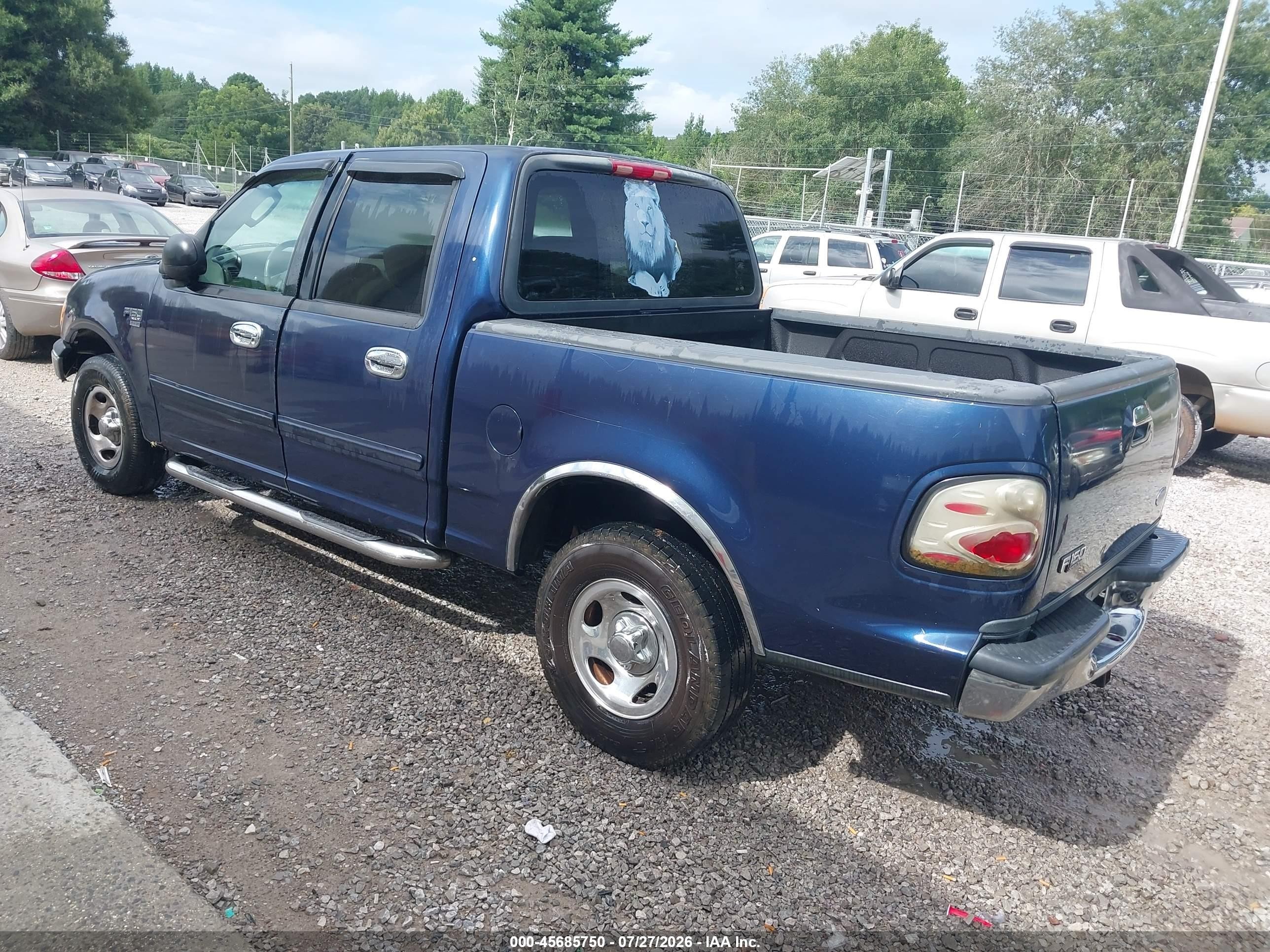 2003 Ford F-150 Lariat/xlt Blue vin: 1FTRW07633KB05804