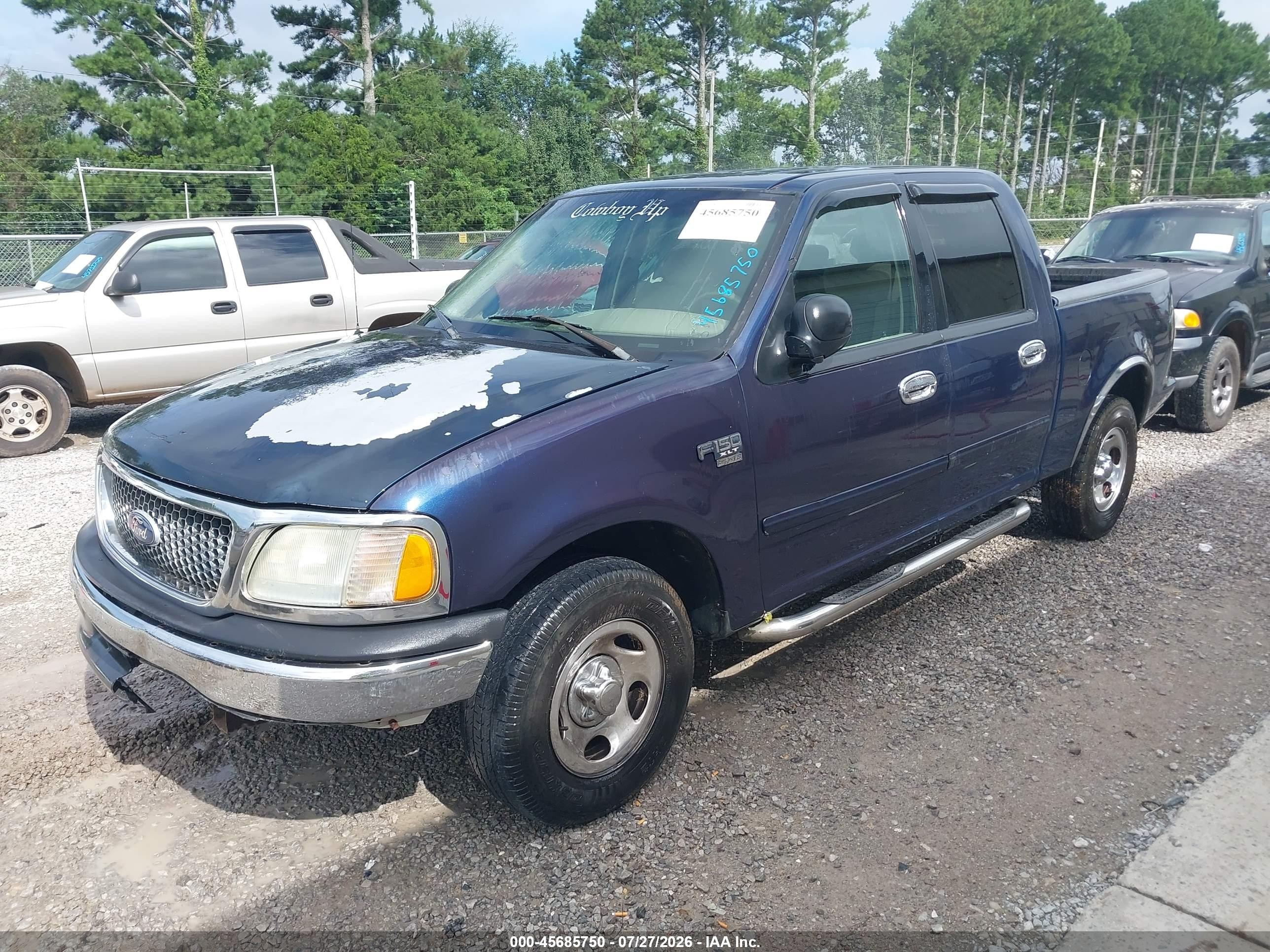 2003 Ford F-150 Lariat/xlt Blue vin: 1FTRW07633KB05804