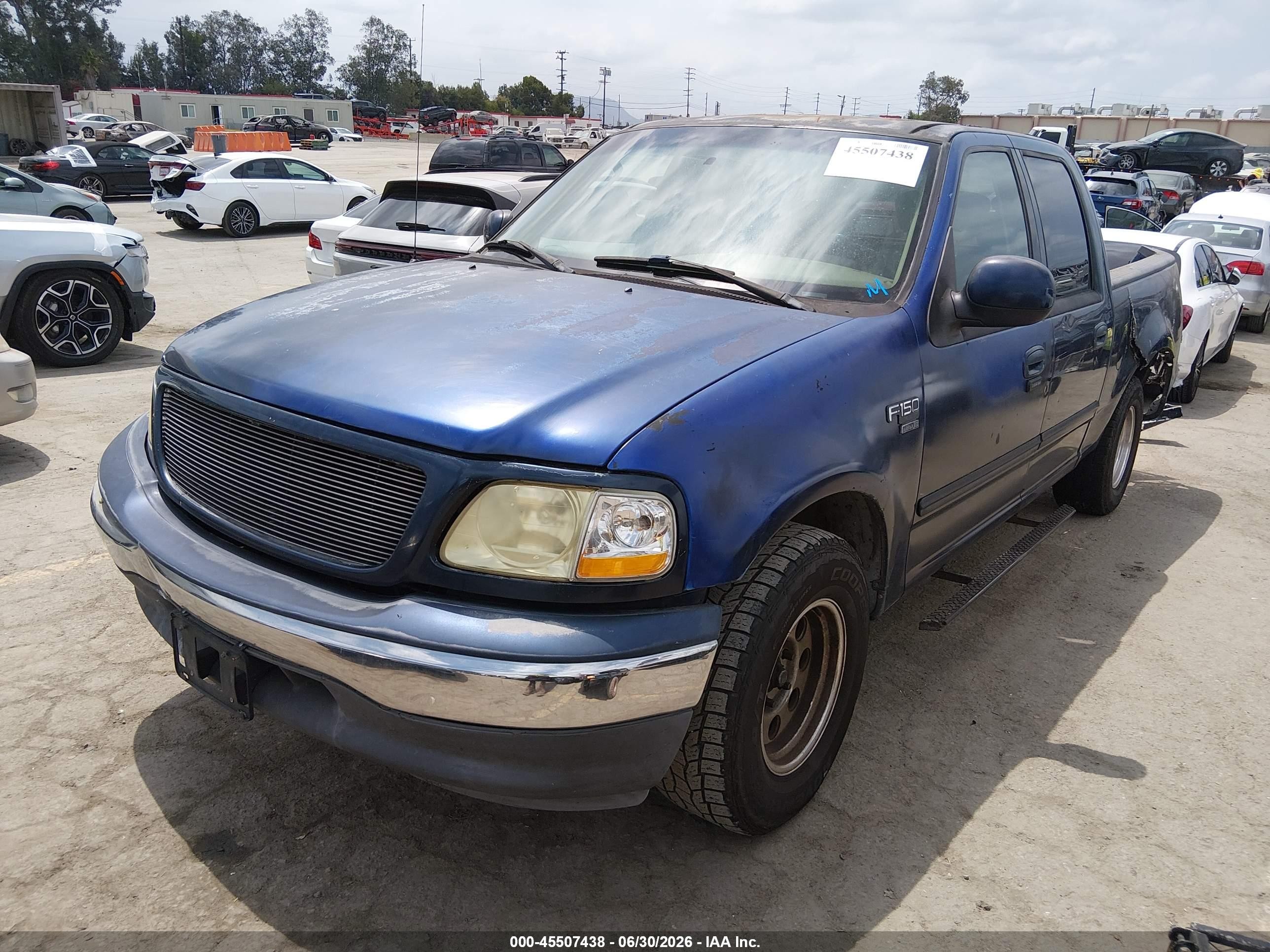 2003 Ford F-150 Lariat/xlt Синий vin: 1FTRW07633KB40648