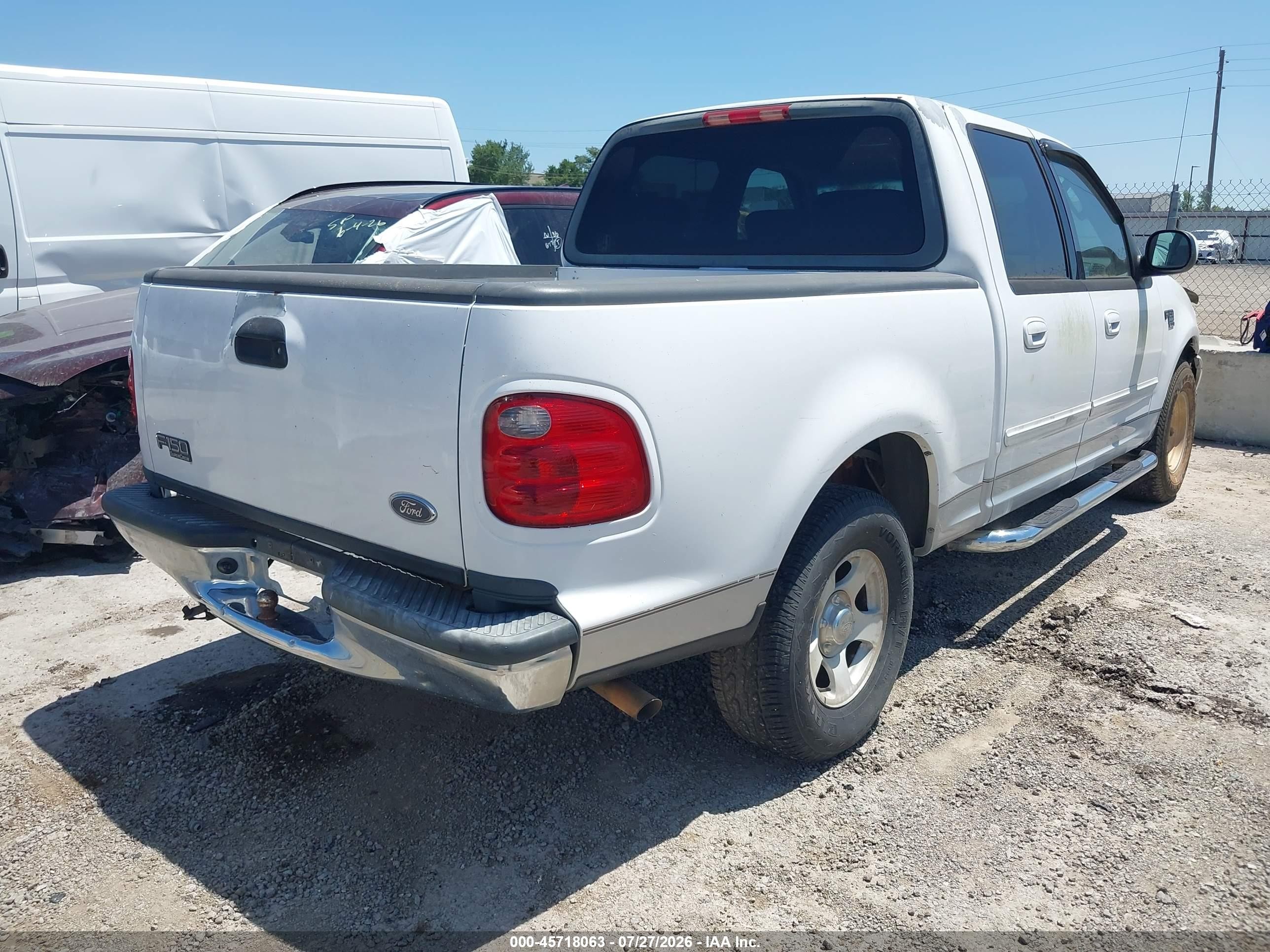 2003 Ford F-150 Lariat/xlt White vin: 1FTRW07643KB08730