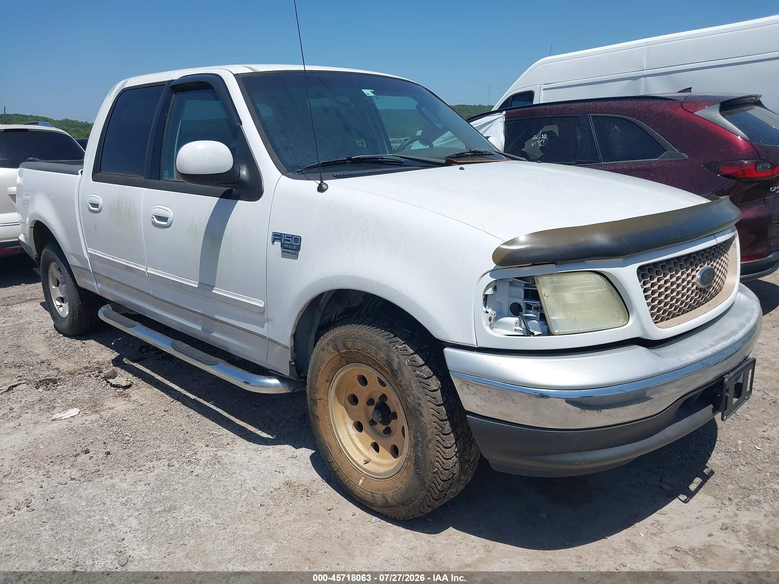 2003 Ford F-150 Lariat/xlt White vin: 1FTRW07643KB08730