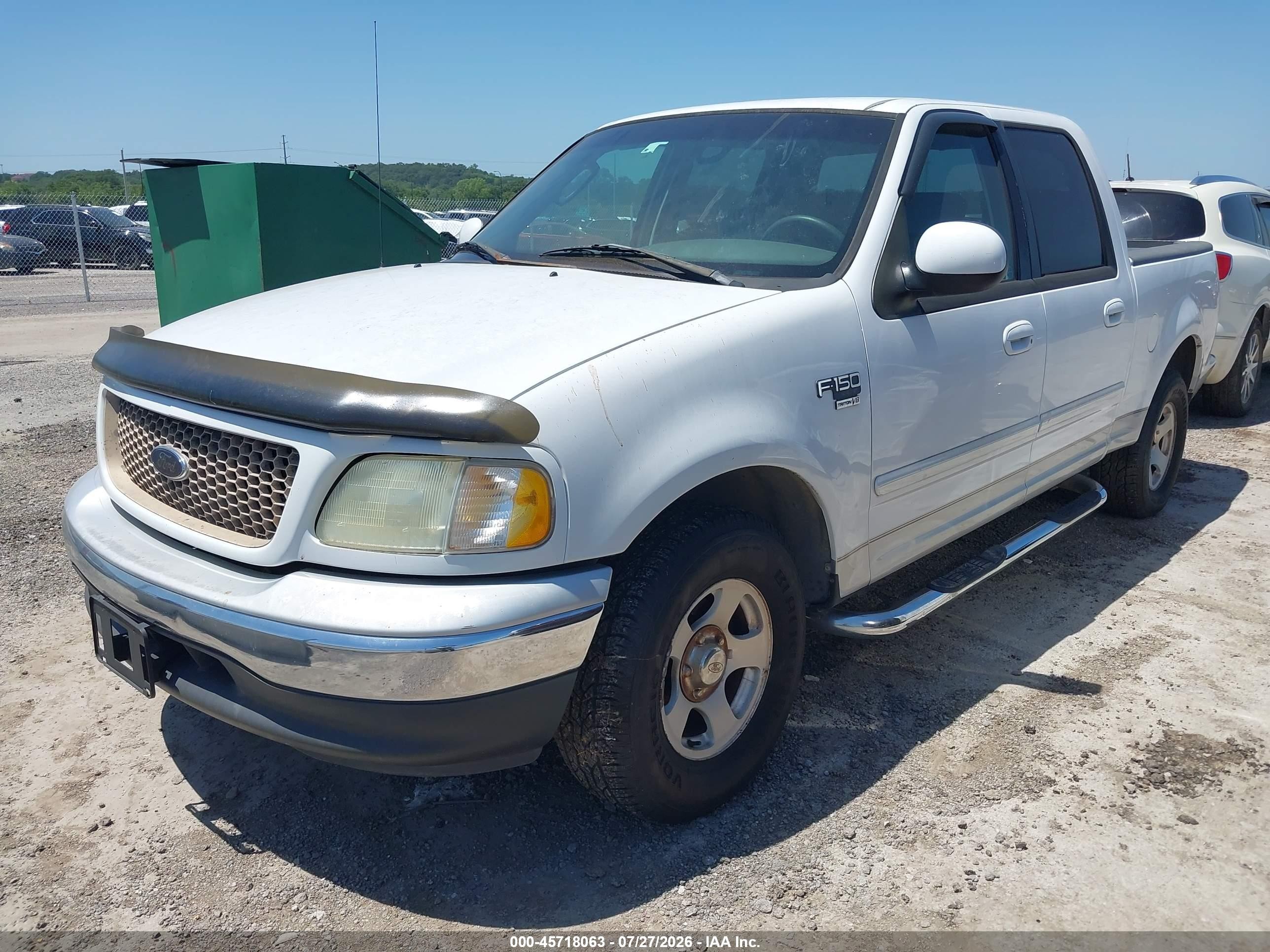 2003 Ford F-150 Lariat/xlt White vin: 1FTRW07643KB08730