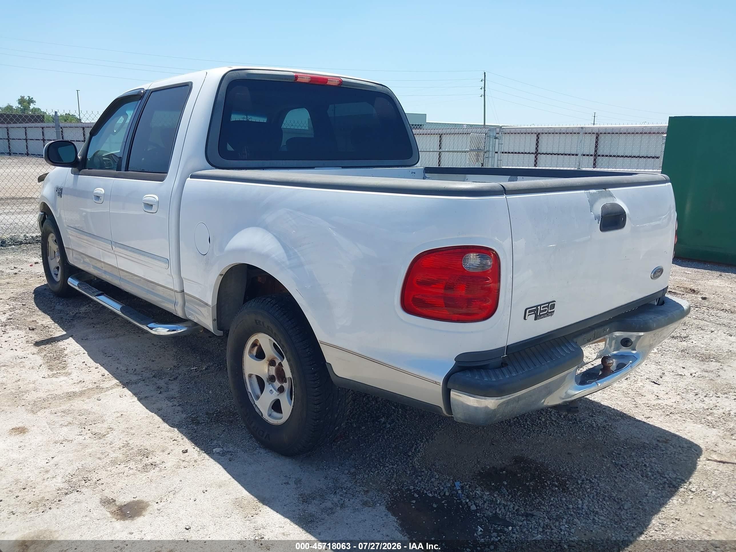 2003 Ford F-150 Lariat/xlt White vin: 1FTRW07643KB08730