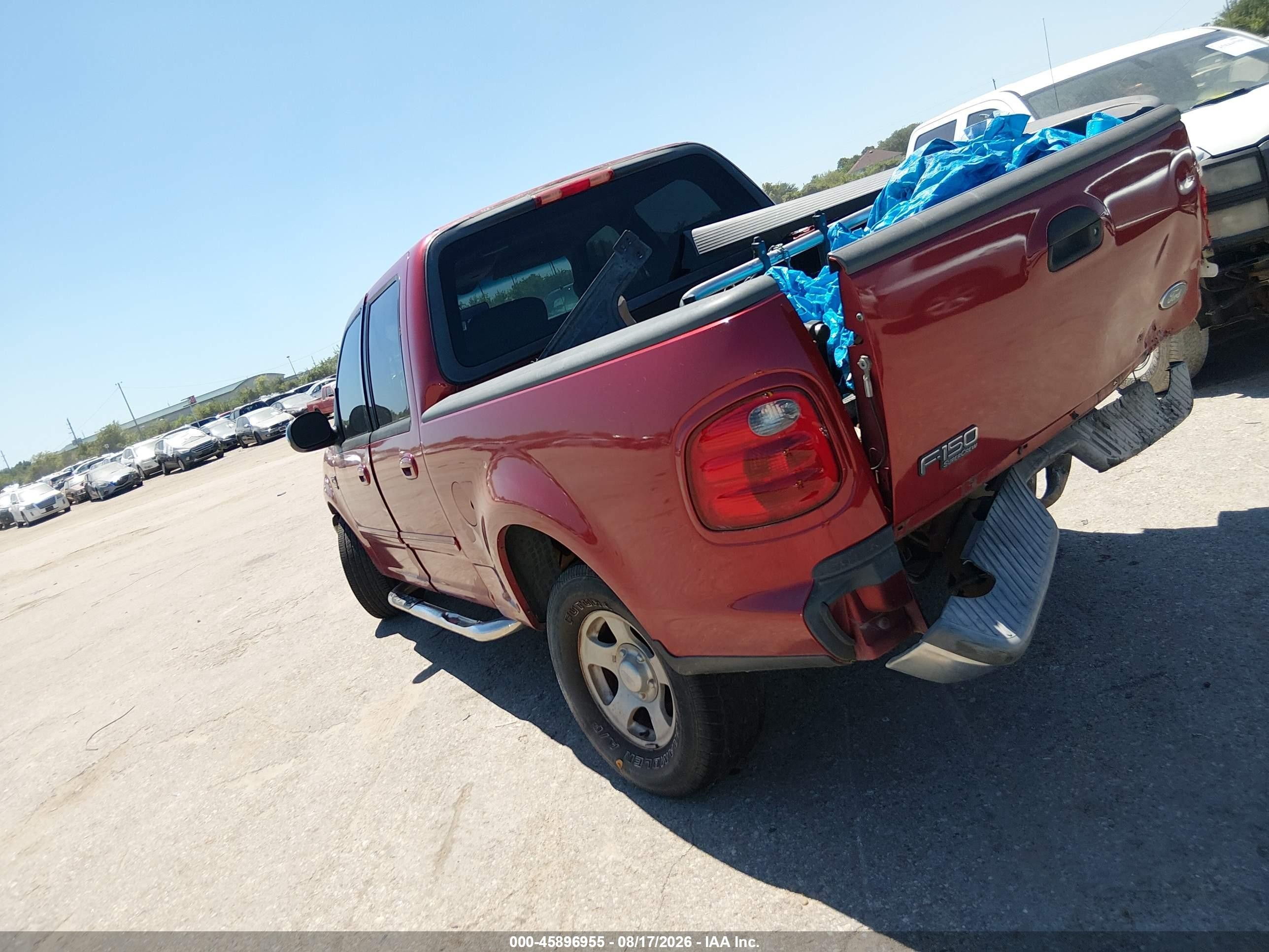 2002 Ford F-150 Lariat/xlt Red vin: 1FTRW07652KD35763