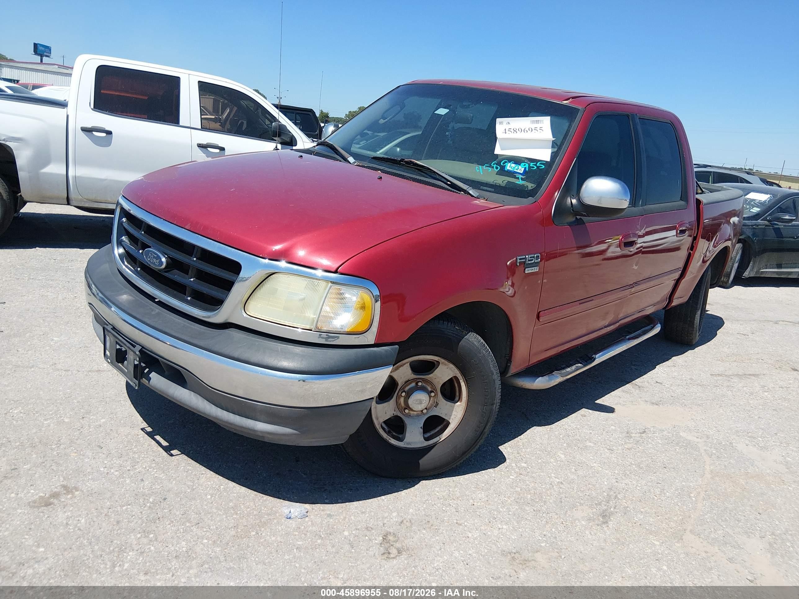 2002 Ford F-150 Lariat/xlt Red vin: 1FTRW07652KD35763