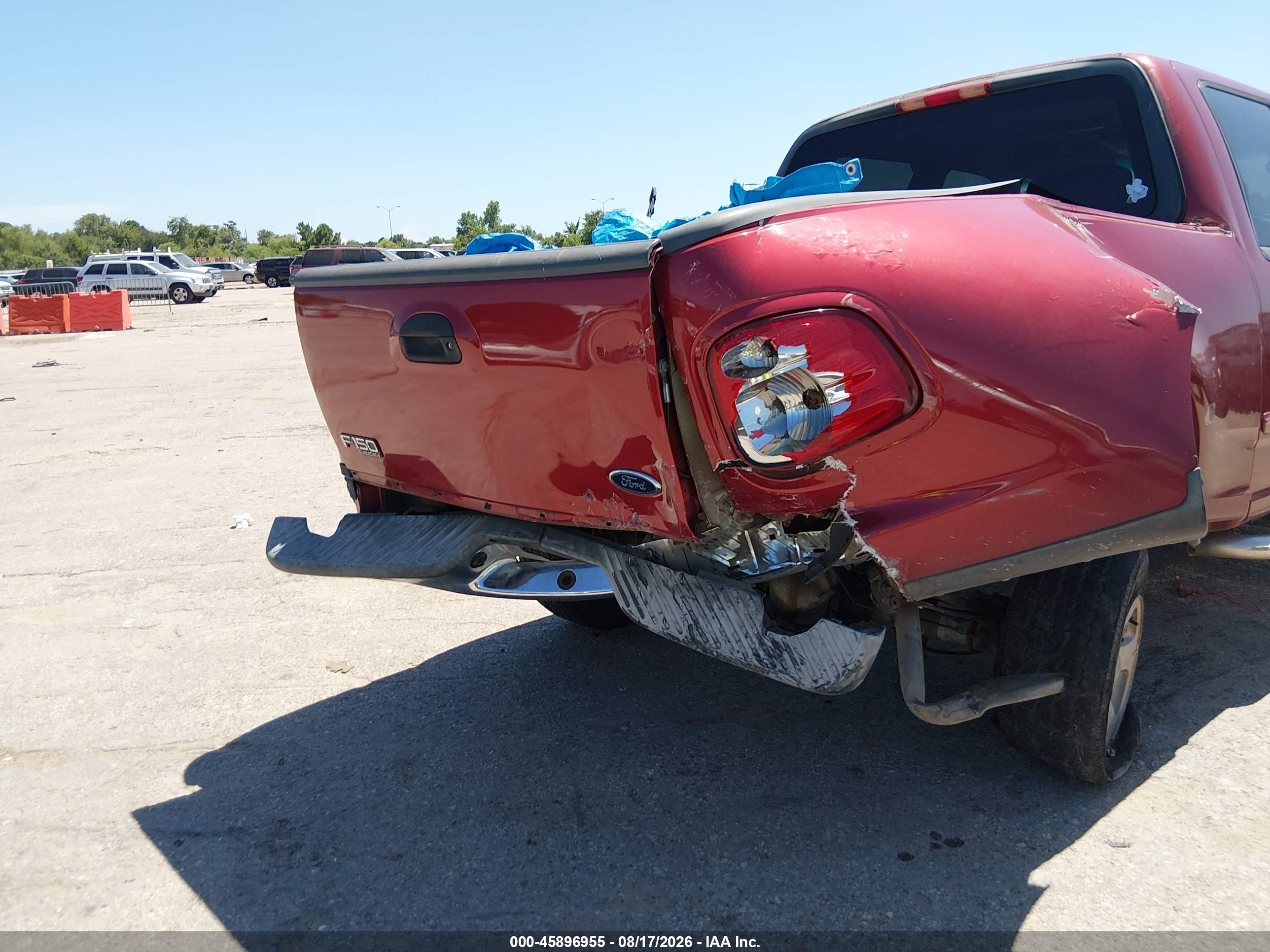 2002 Ford F-150 Lariat/xlt Red vin: 1FTRW07652KD35763