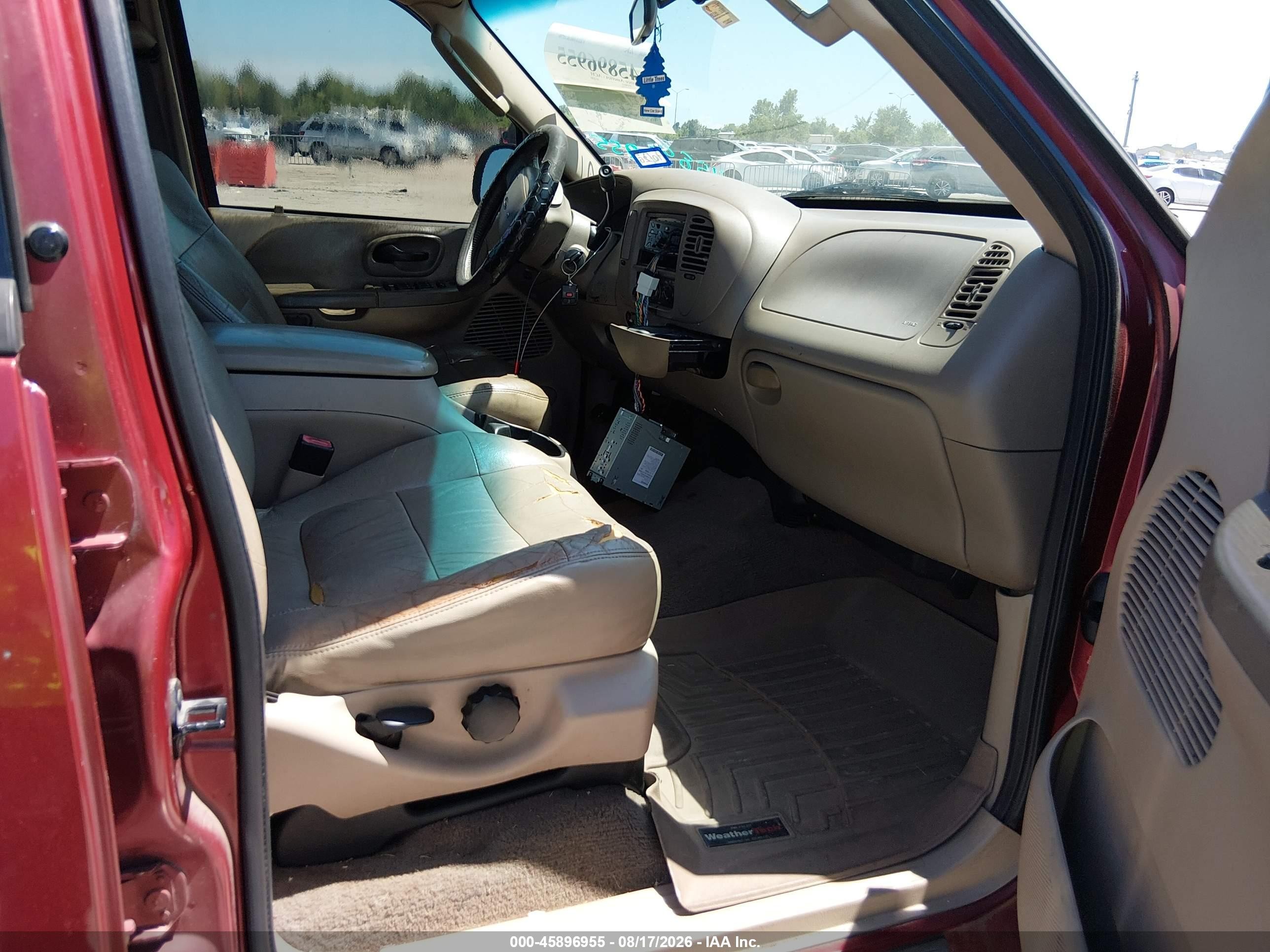 2002 Ford F-150 Lariat/xlt Red vin: 1FTRW07652KD35763