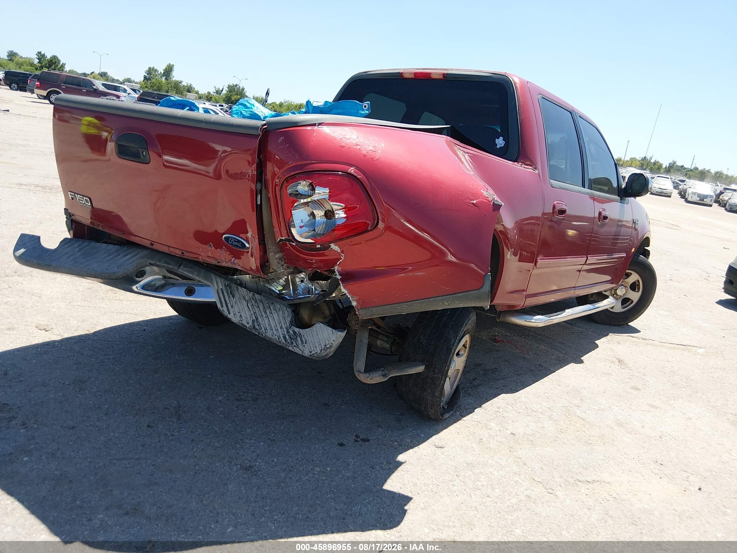 2002 Ford F-150 Lariat/xlt Red vin: 1FTRW07652KD35763