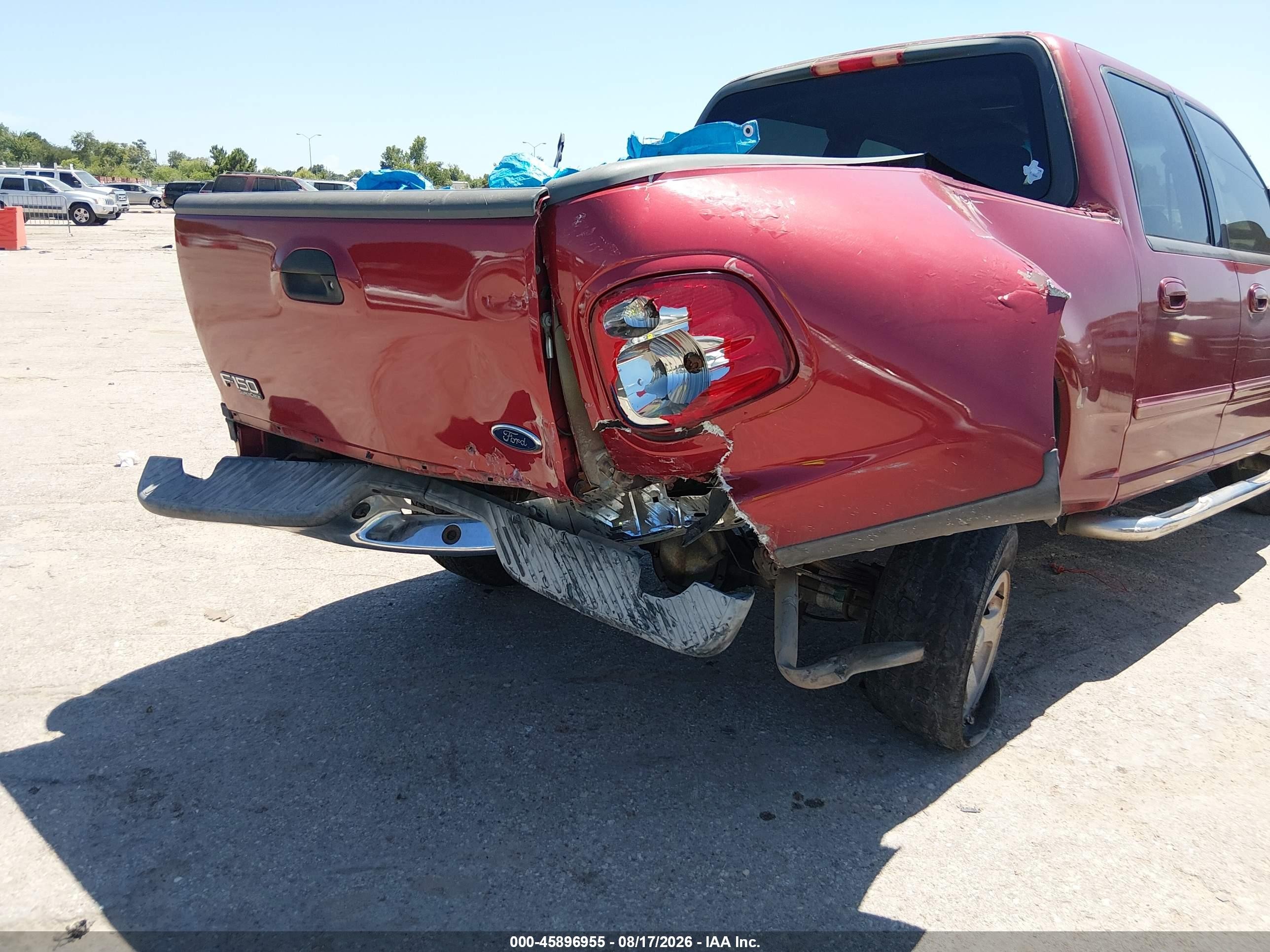 2002 Ford F-150 Lariat/xlt Red vin: 1FTRW07652KD35763
