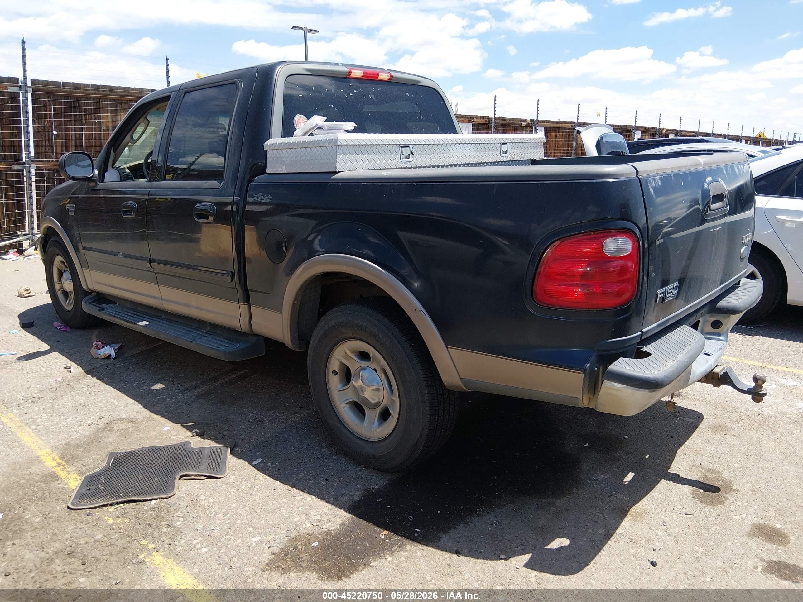 2003 Ford F-150 Lariat/xlt Black vin: 1FTRW07653KA38218
