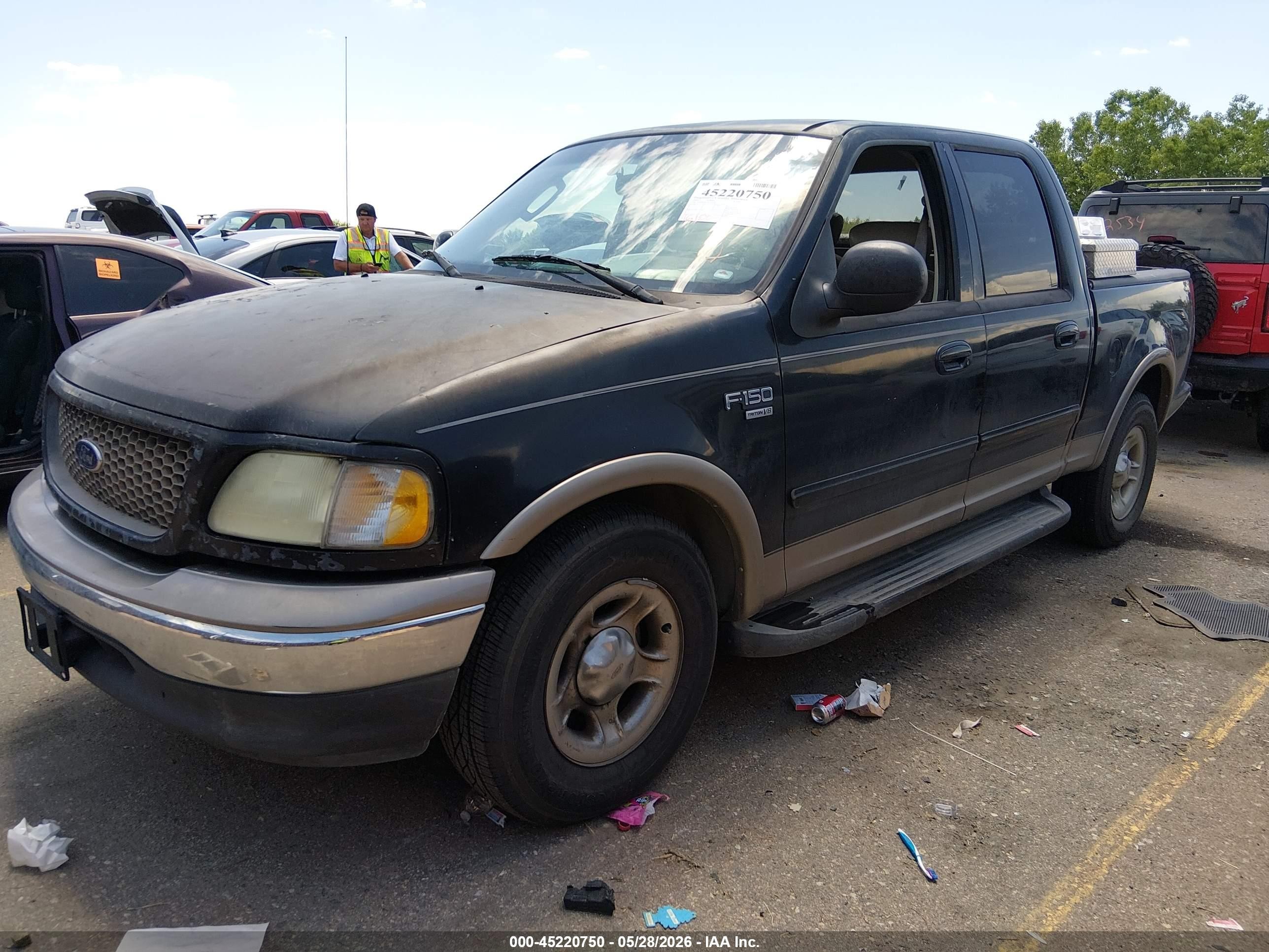 2003 Ford F-150 Lariat/xlt Black vin: 1FTRW07653KA38218