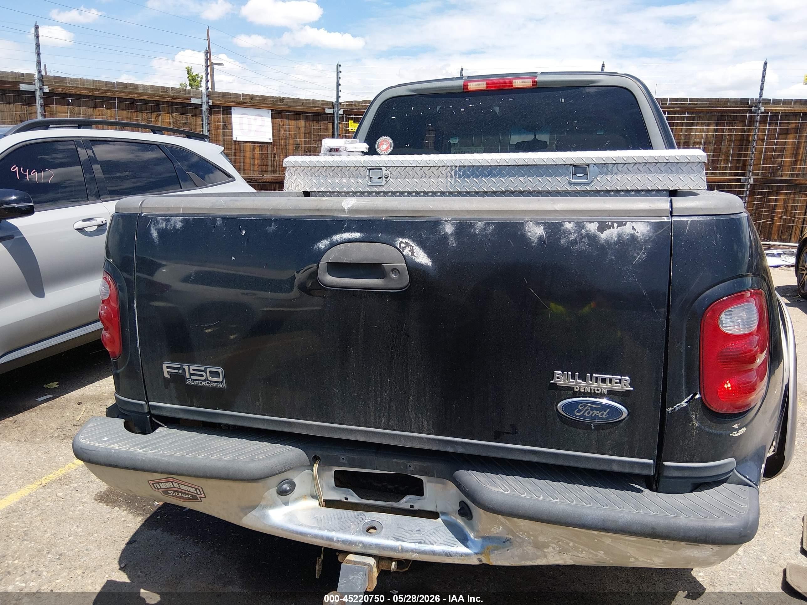 2003 Ford F-150 Lariat/xlt Black vin: 1FTRW07653KA38218