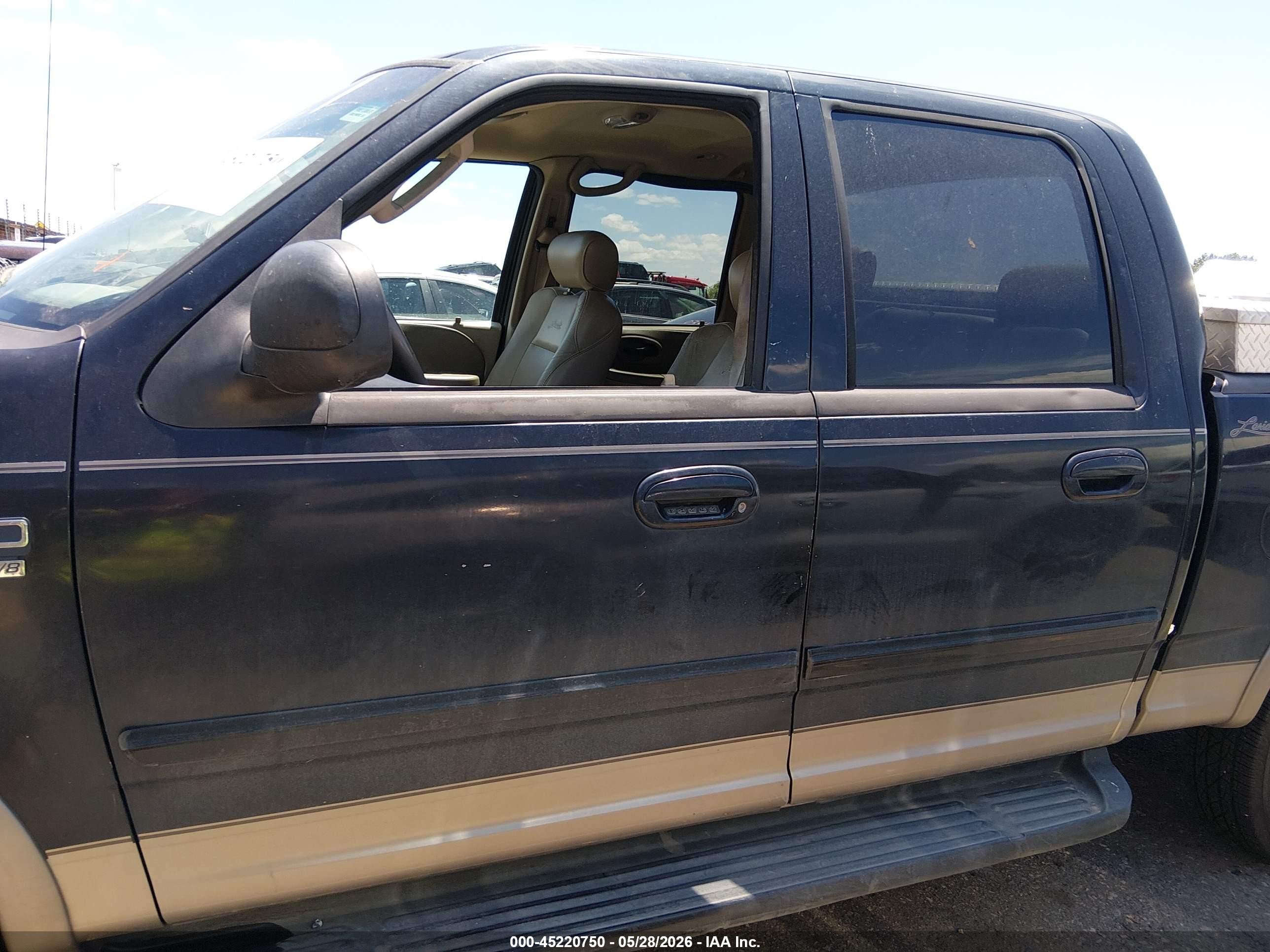 2003 Ford F-150 Lariat/xlt Black vin: 1FTRW07653KA38218