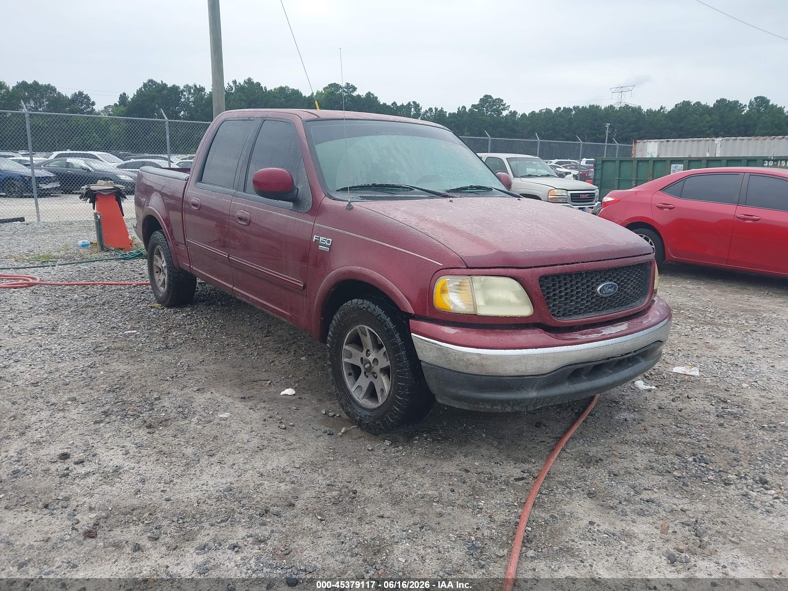 2003 Ford F-150 Lariat/xlt Бордовый vin: 1FTRW07653KA54659