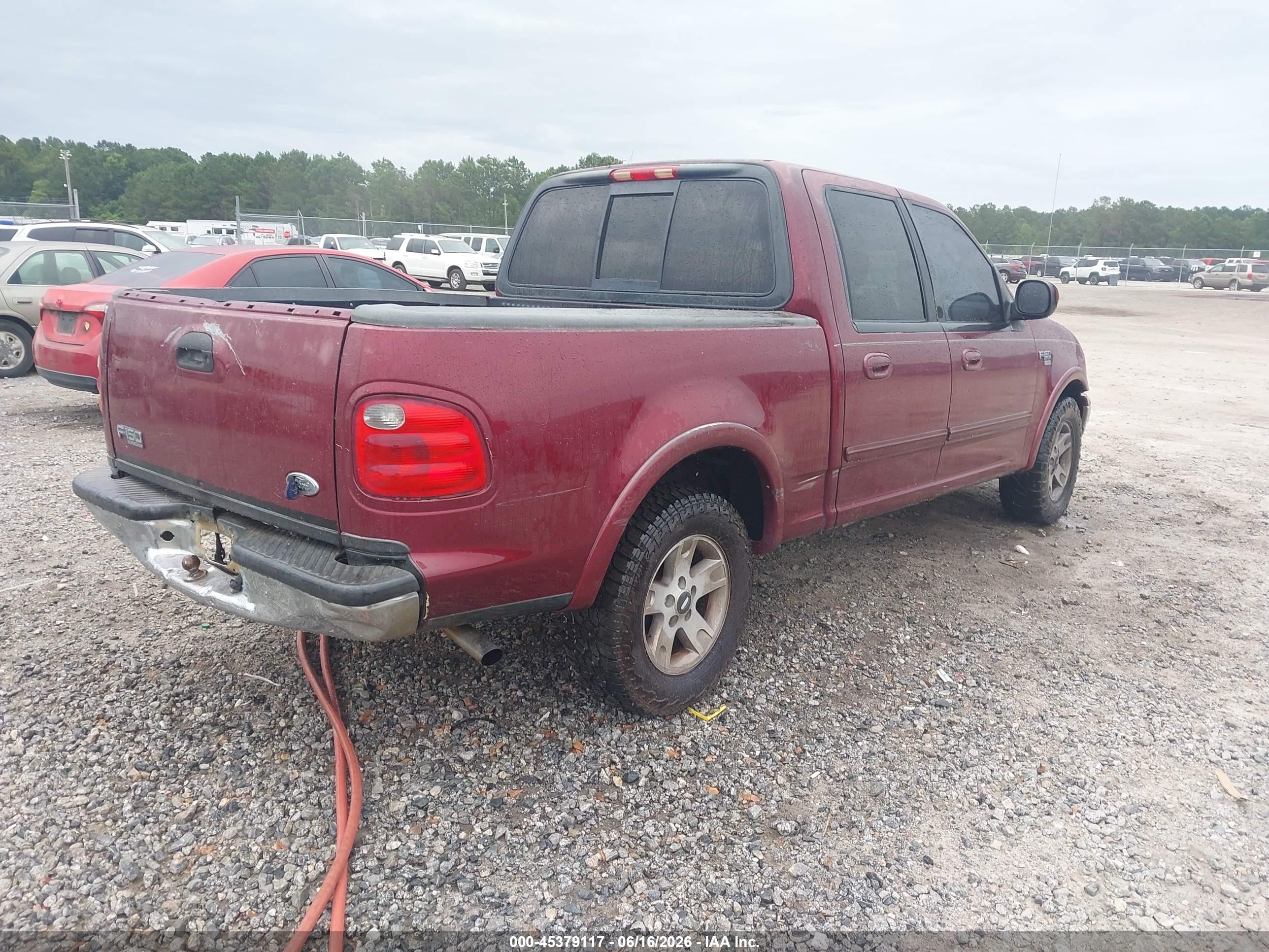 2003 Ford F-150 Lariat/xlt Бордовый vin: 1FTRW07653KA54659