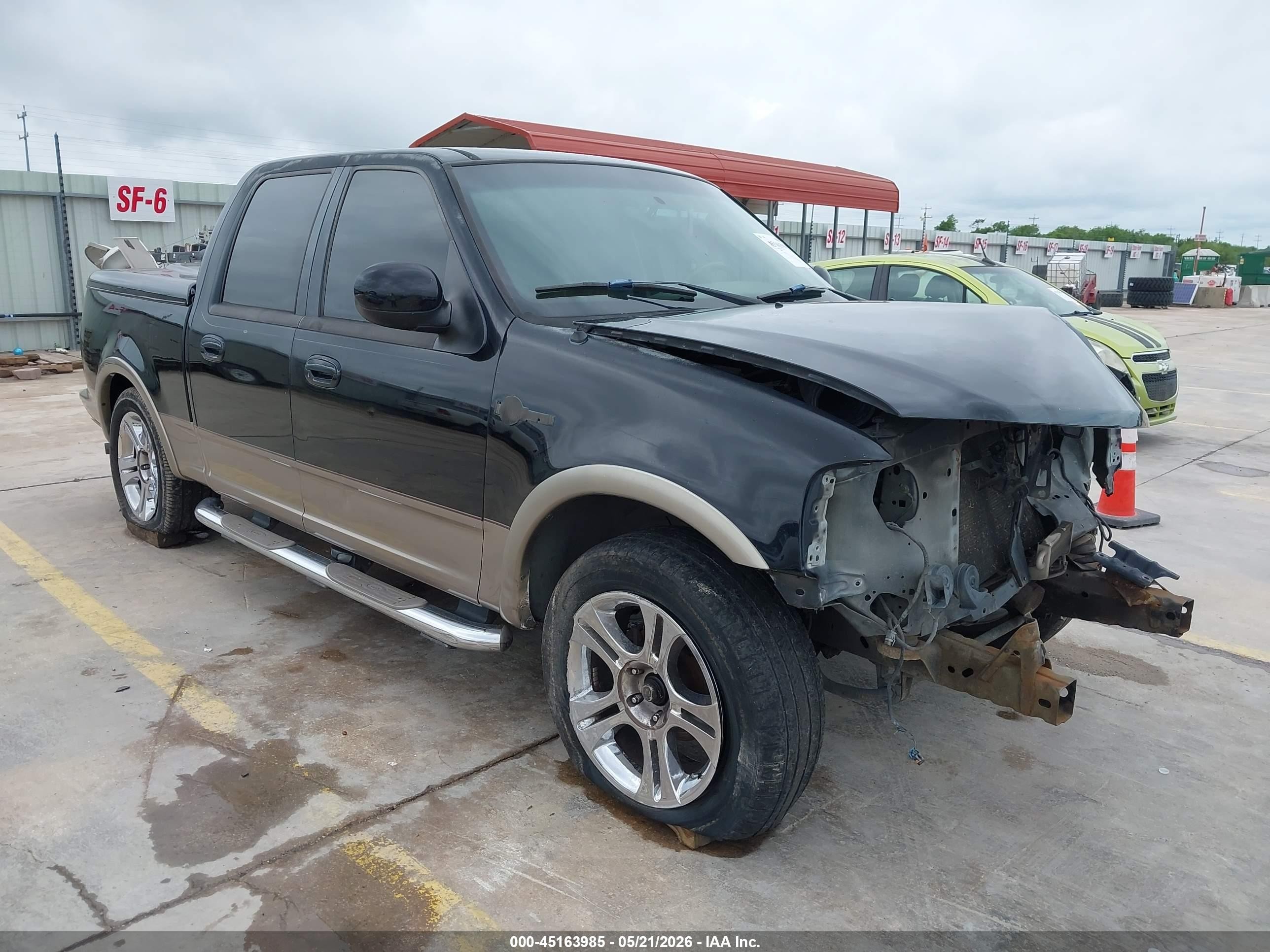 2003 Ford F-150 Lariat/xlt Black vin: 1FTRW07653KC24471