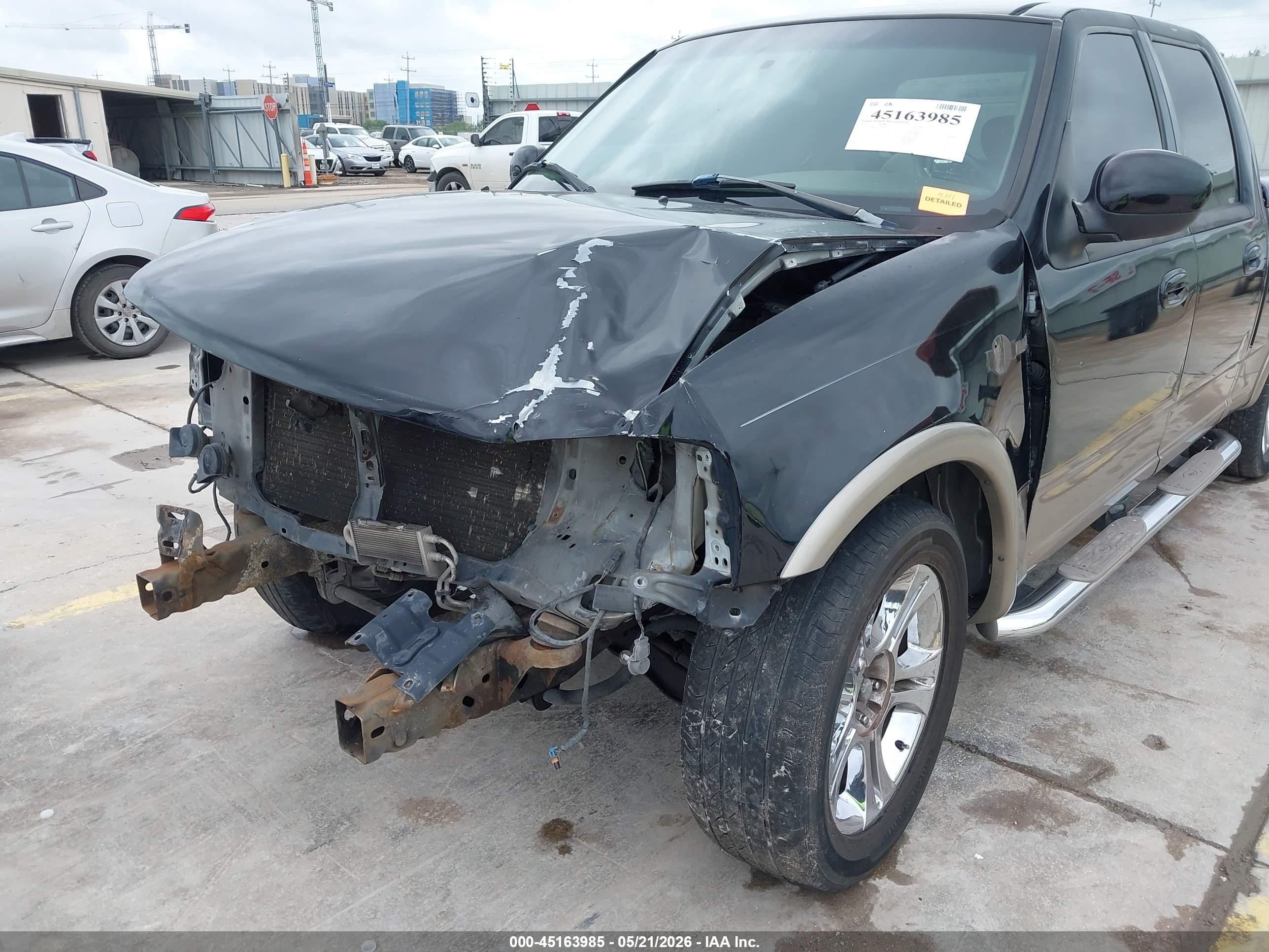 2003 Ford F-150 Lariat/xlt Black vin: 1FTRW07653KC24471