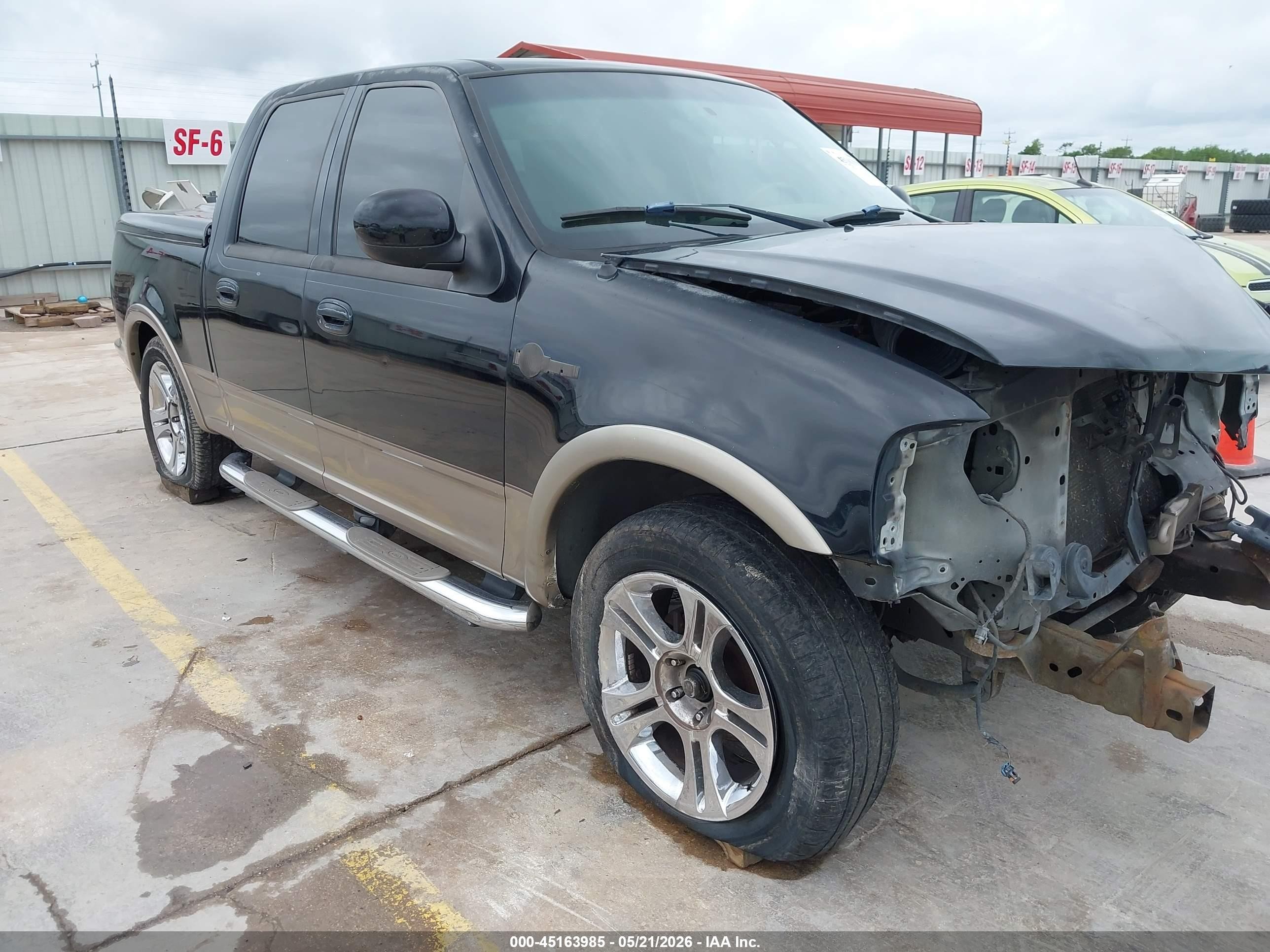 2003 Ford F-150 Lariat/xlt Black vin: 1FTRW07653KC24471
