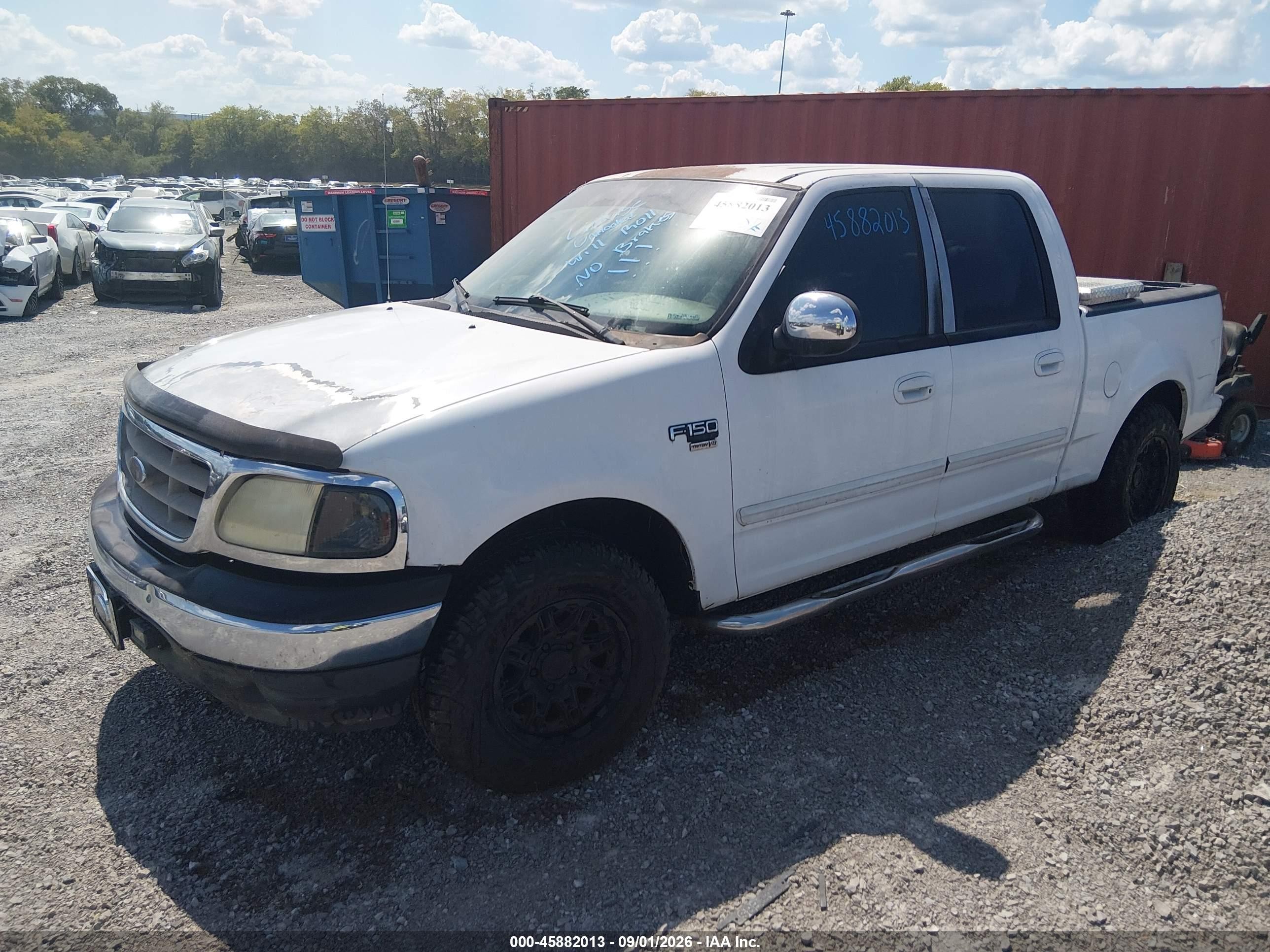 2002 Ford F-150 Lariat/xlt Белый vin: 1FTRW07672KE25318