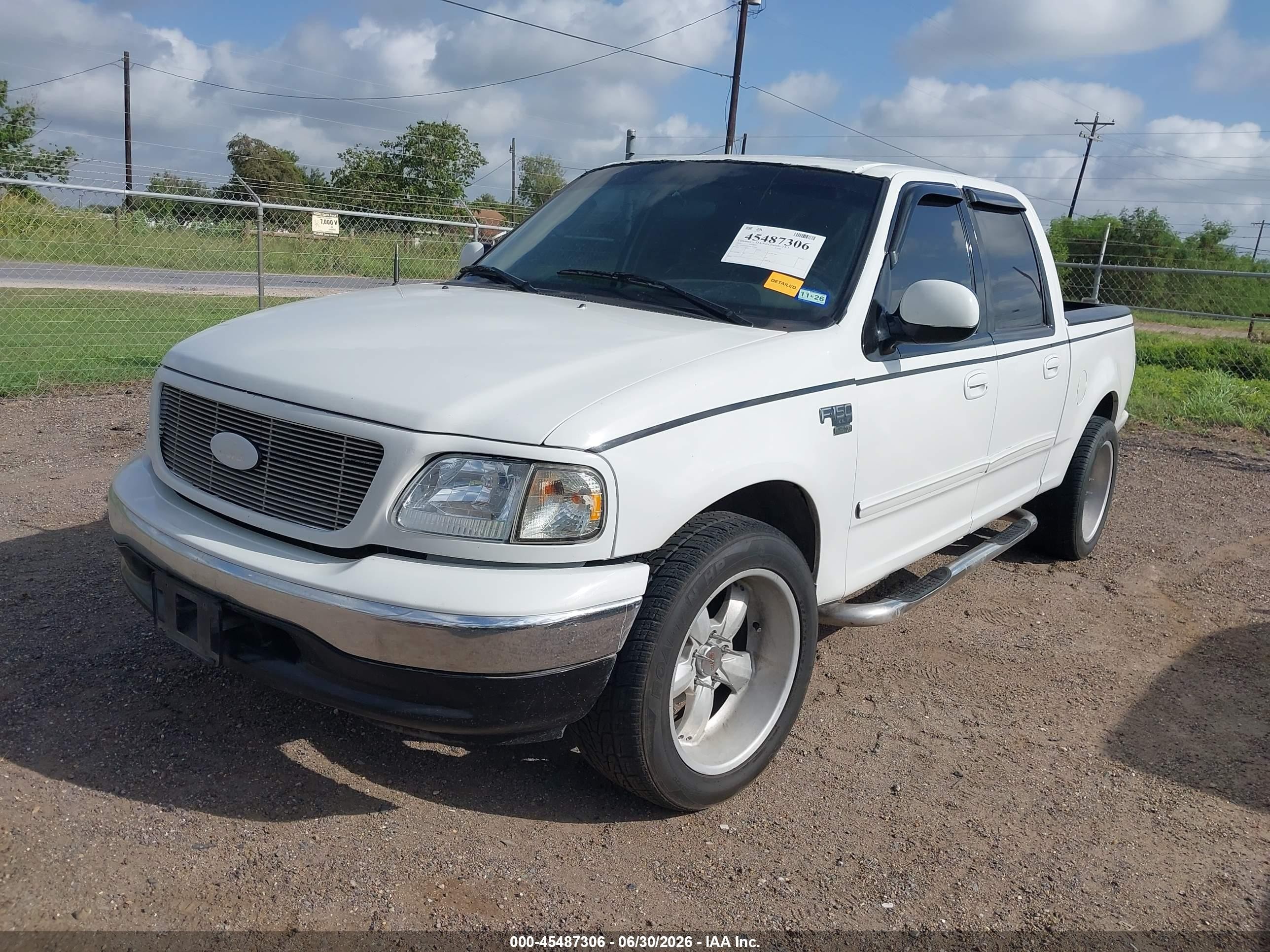 2003 Ford F-150 Lariat/xlt White vin: 1FTRW07673KA30654