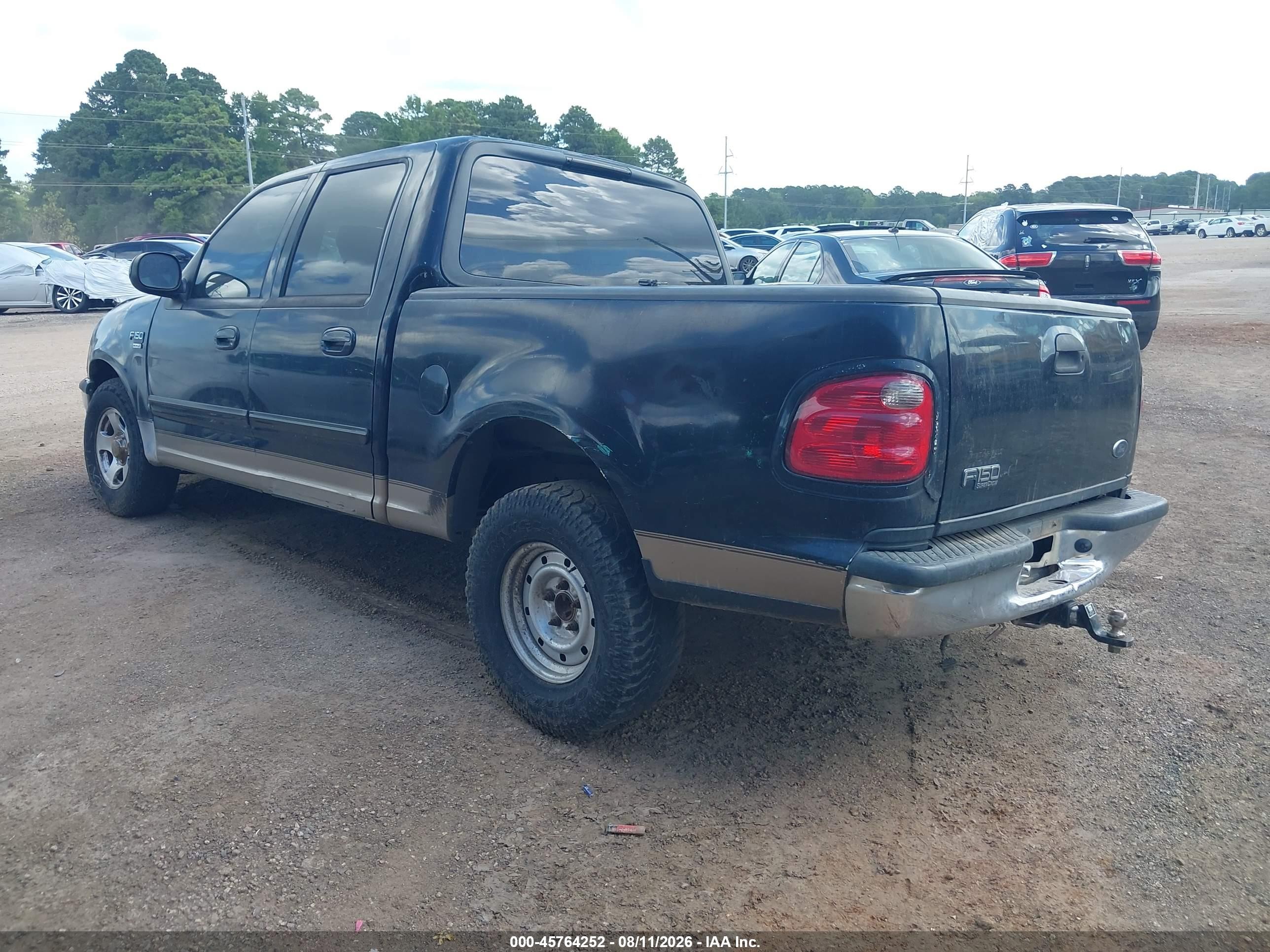 2002 Ford F-150 Lariat/xlt Black vin: 1FTRW07682KB83302