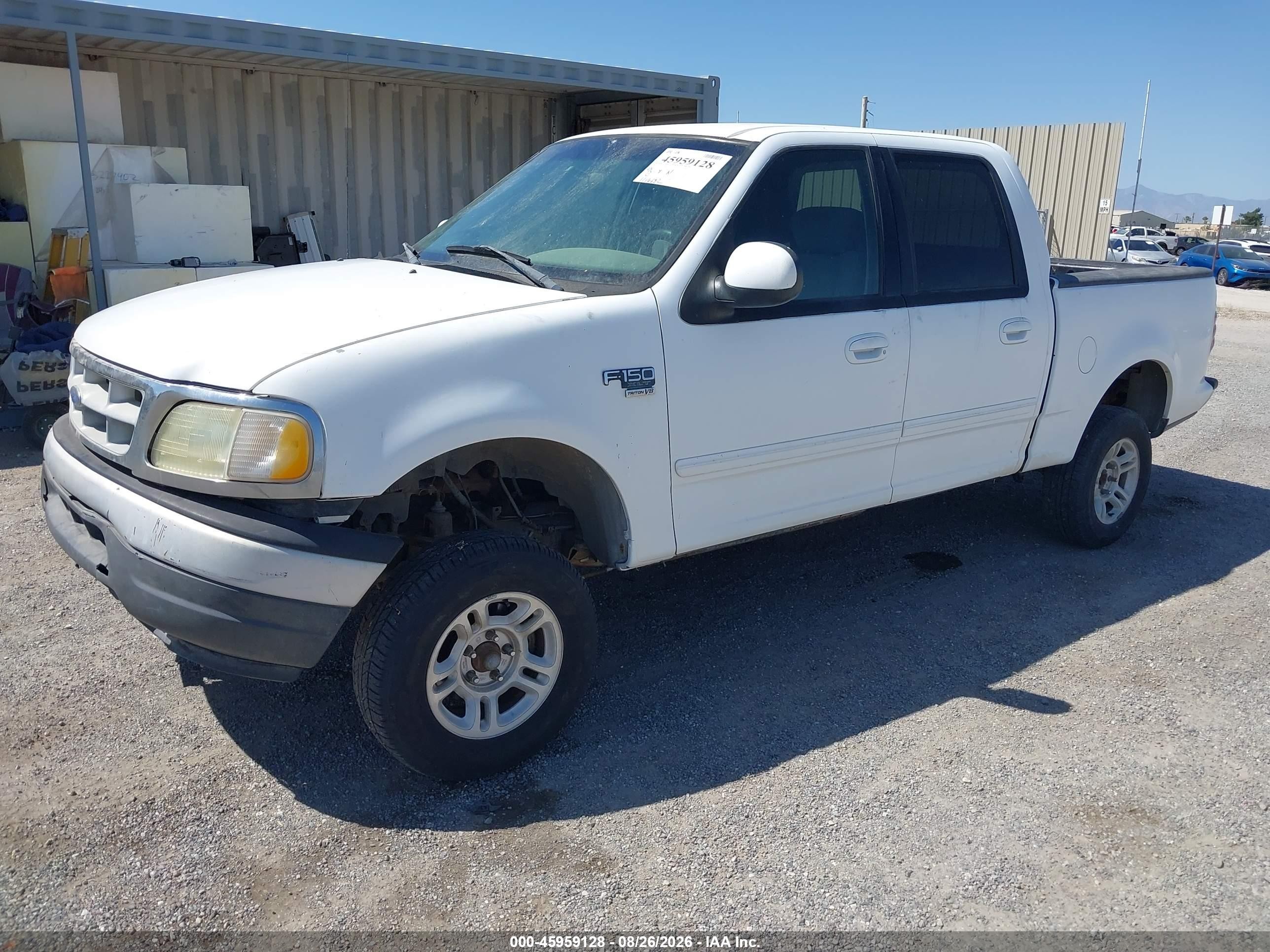 2003 Ford F-150 Lariat/xlt White vin: 1FTRW07683KB21285