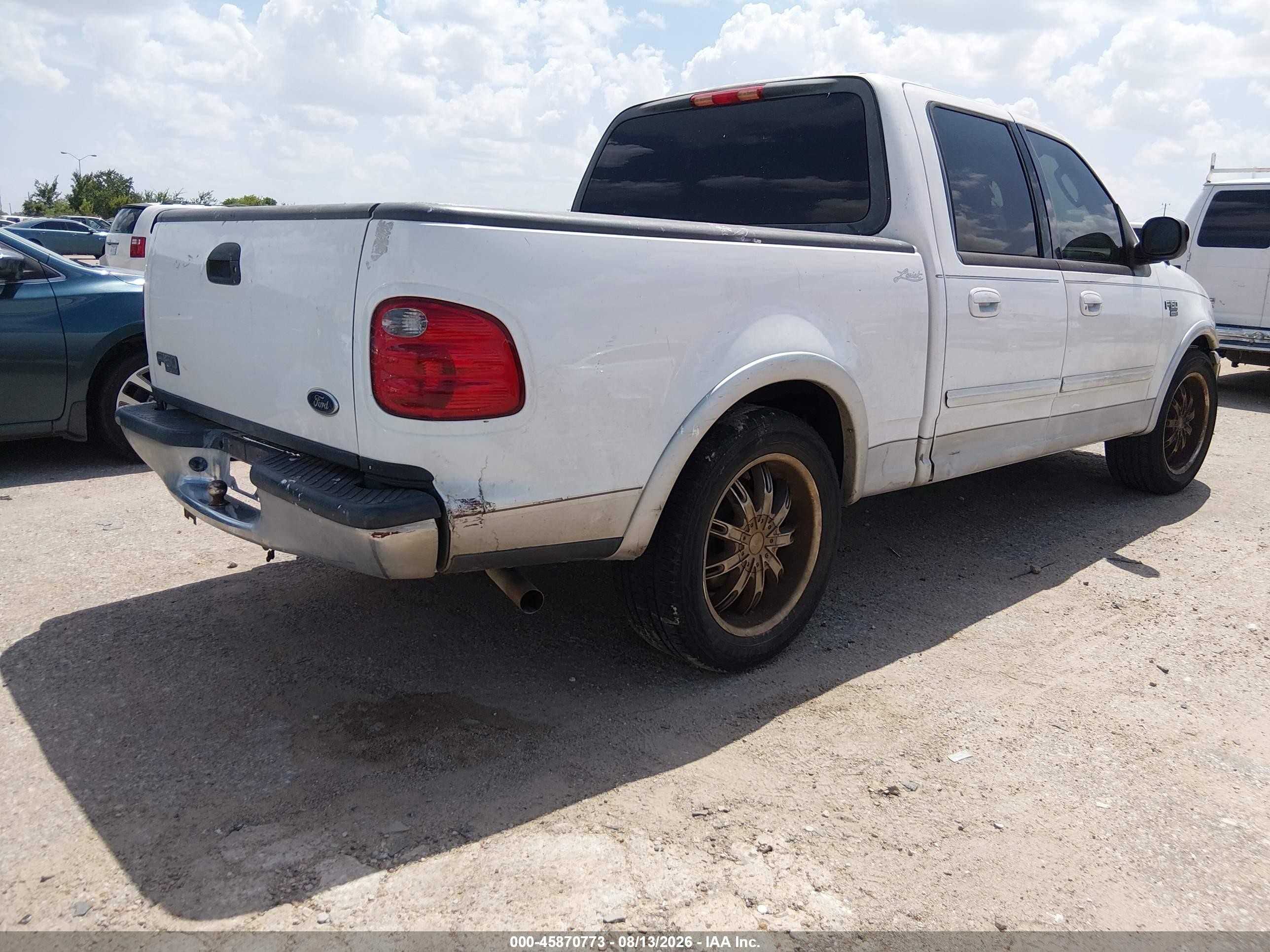 2003 Ford F-150 Lariat/xlt Белый vin: 1FTRW07683KD70590
