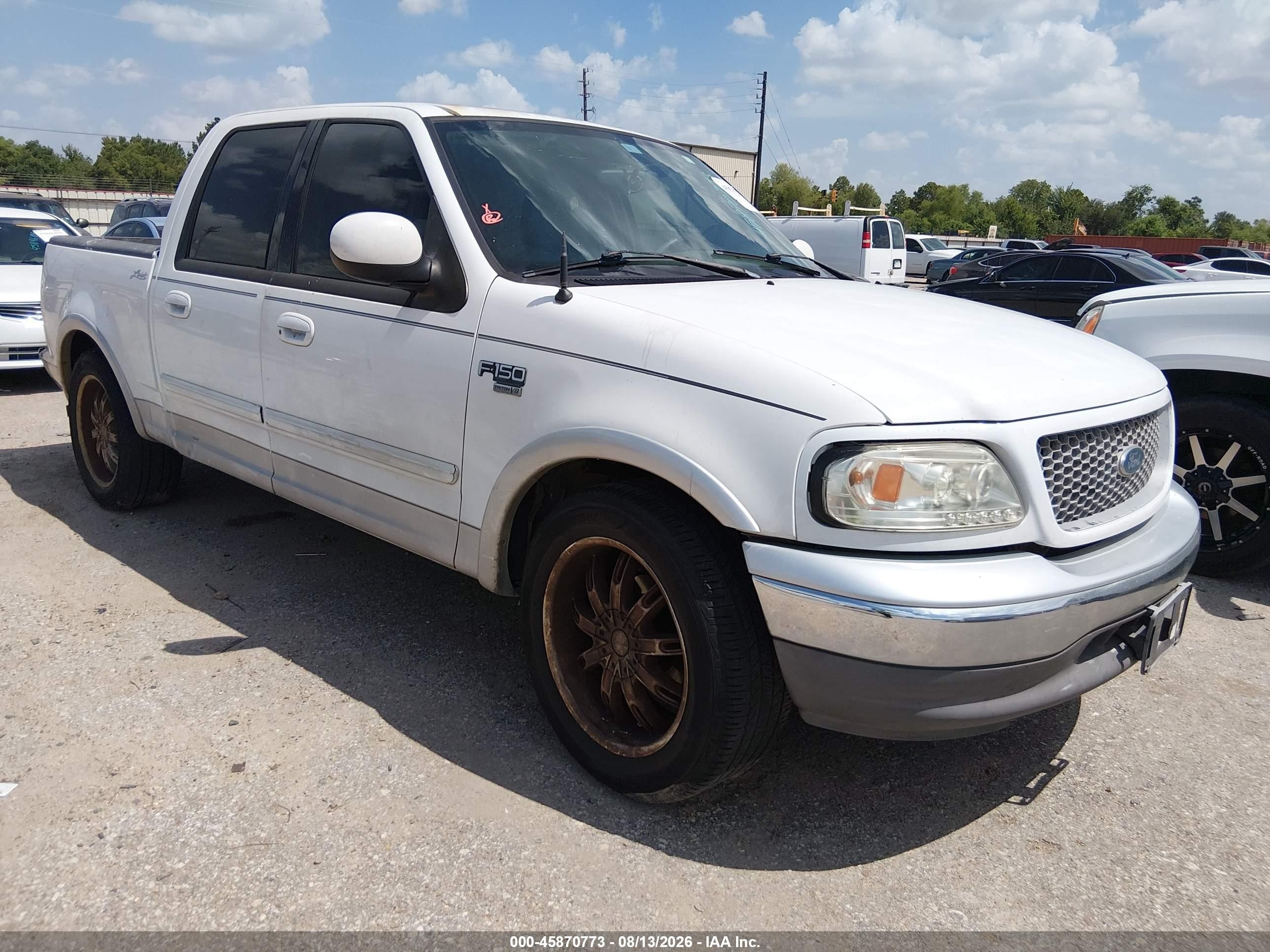 2003 Ford F-150 Lariat/xlt White vin: 1FTRW07683KD70590