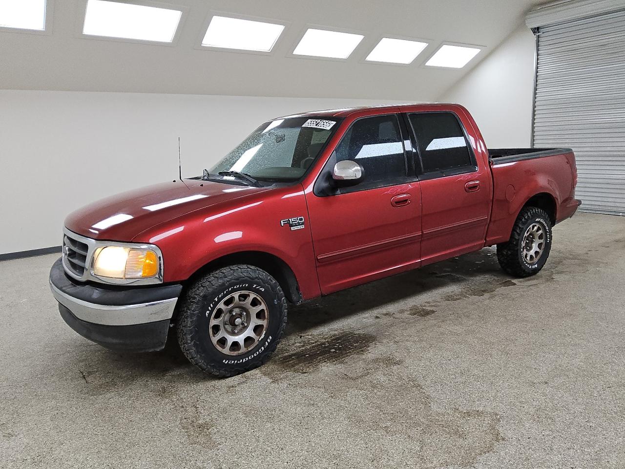2002 Ford F150 Supercrew Бордовый vin: 1FTRW07692KB56996 Damage: Left Front Wheel, Aftermarket, Acceptable