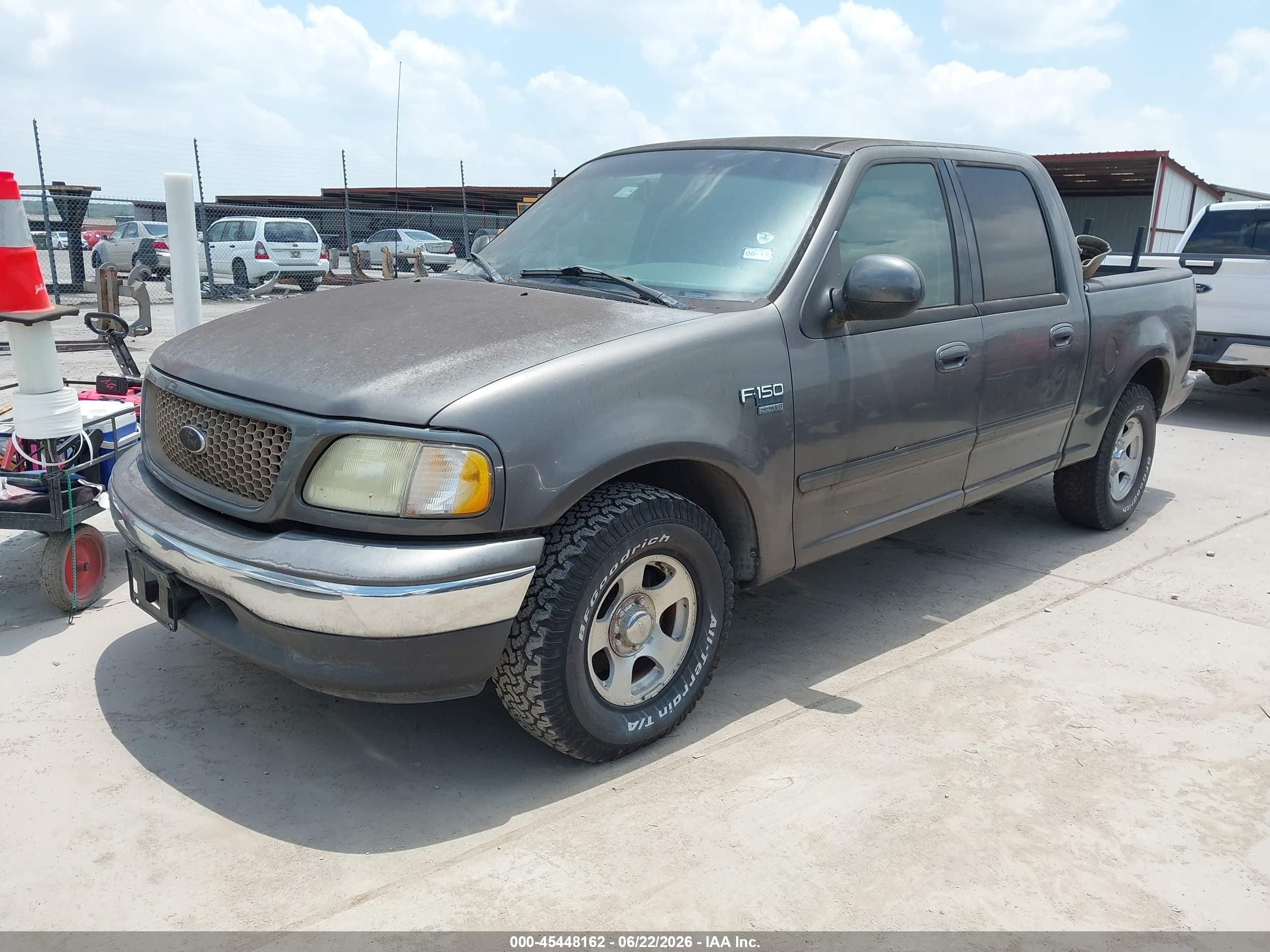 2002 Ford F-150 Lariat/xlt Gray vin: 1FTRW07692KE28723