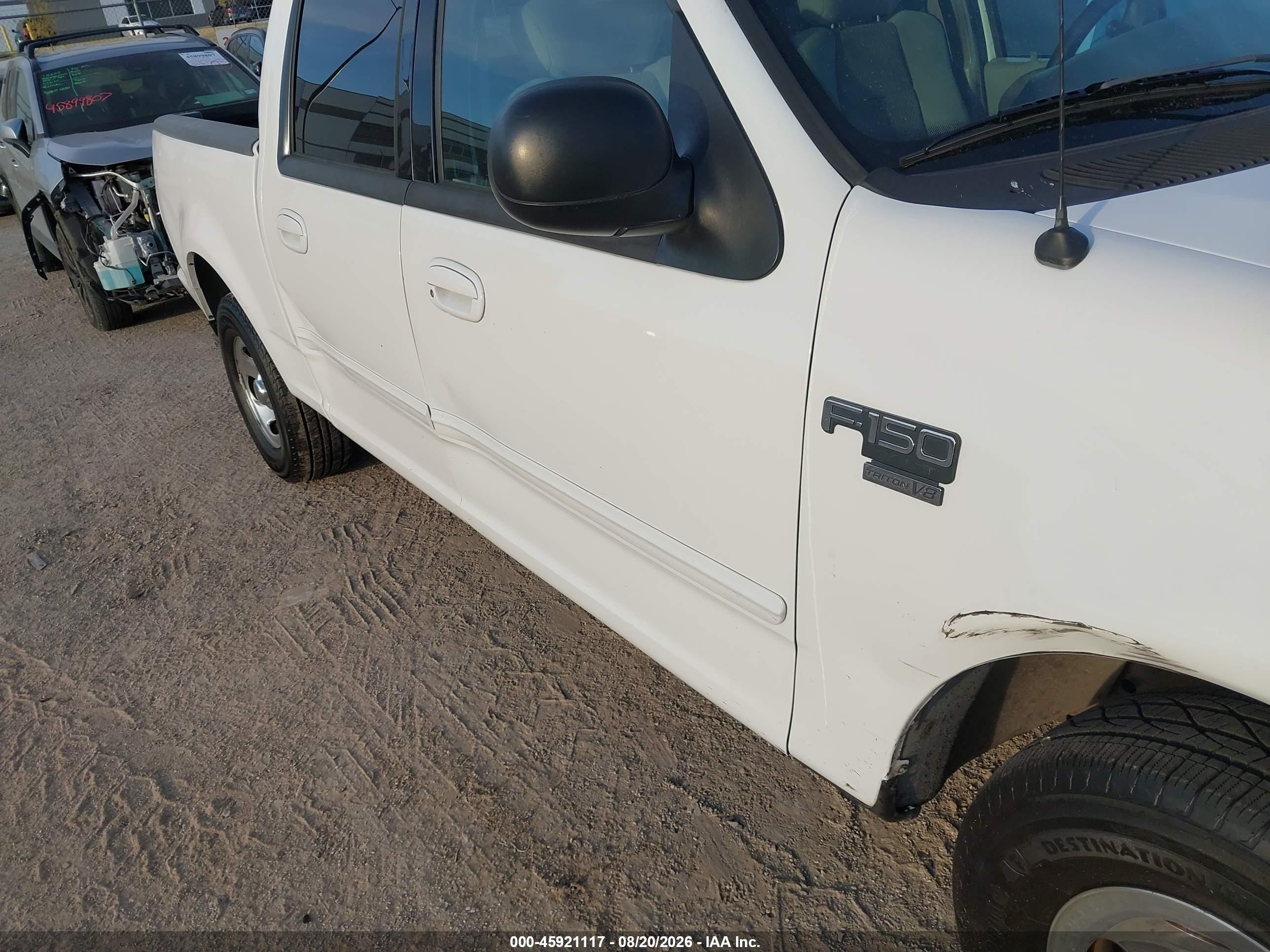 2003 Ford F-150 Lariat/xlt White vin: 1FTRW076X3KA35282