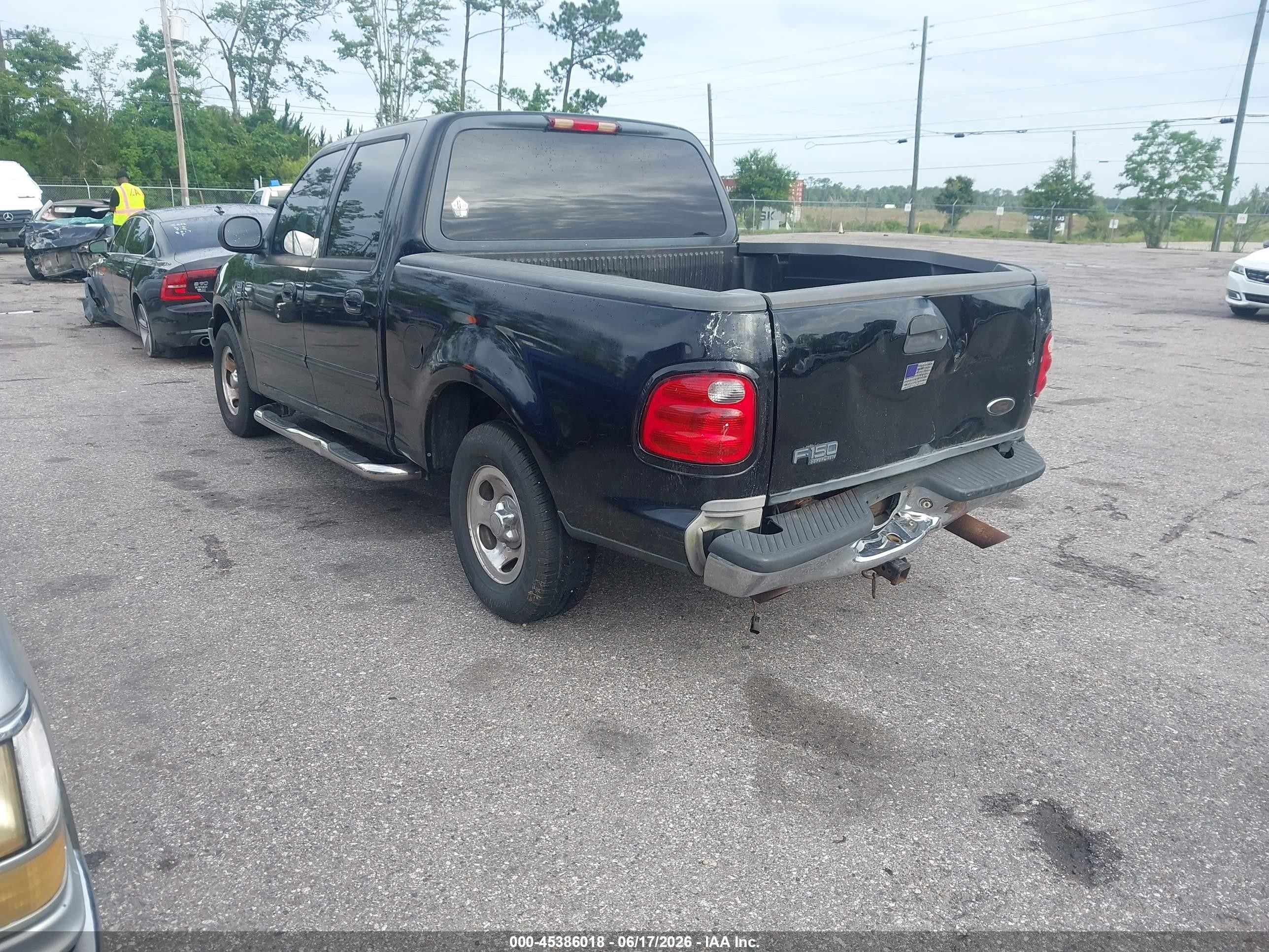 2003 Ford F-150 Lariat/xlt Black vin: 1FTRW076X3KD27840