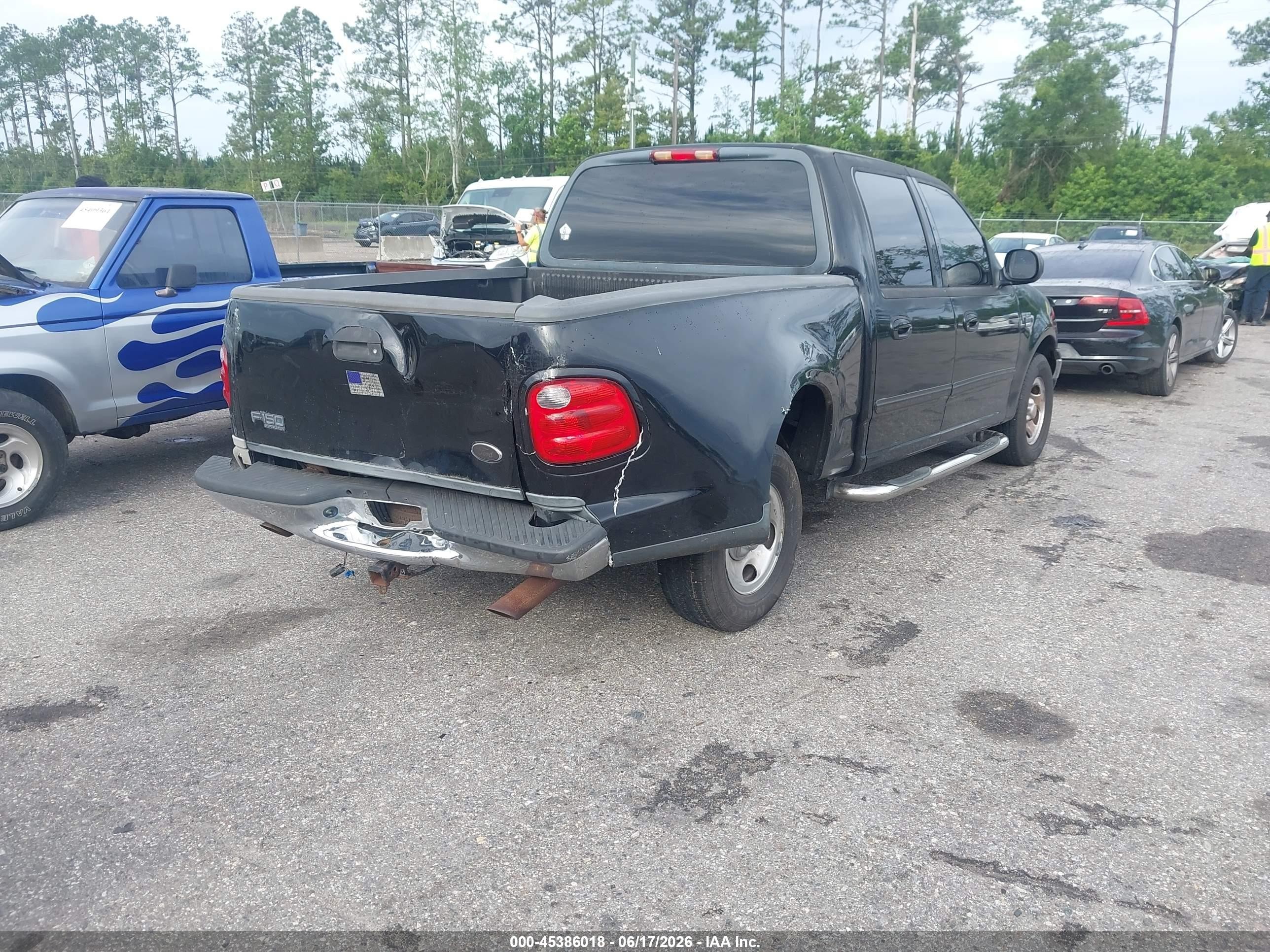 2003 Ford F-150 Lariat/xlt Black vin: 1FTRW076X3KD27840