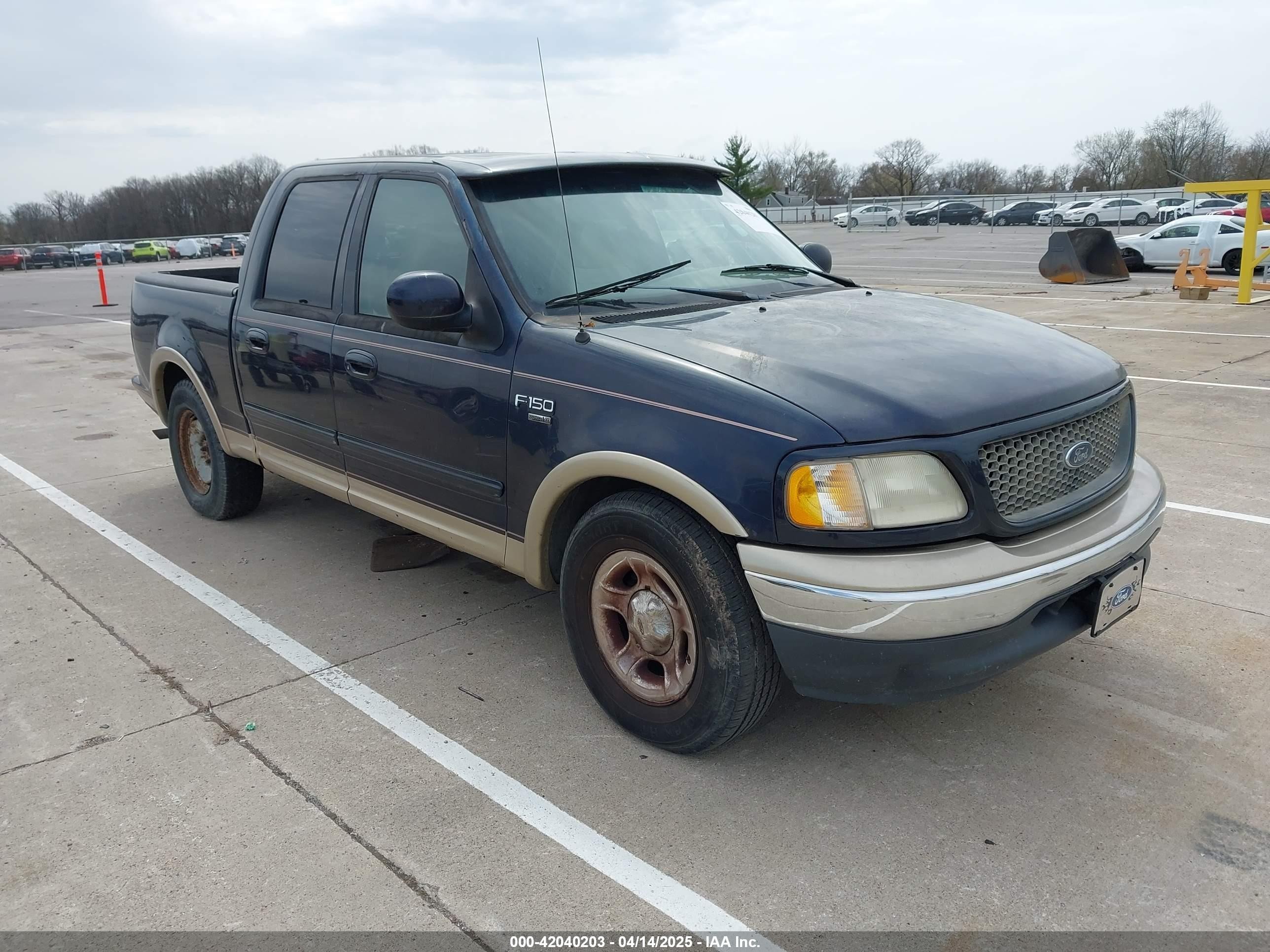 2001 Ford F-150 Supercrew Harley-davidson Edition/king Ranch Edition/lariat/xlt Dark Blue vin: 1FTRW07L01KE17954