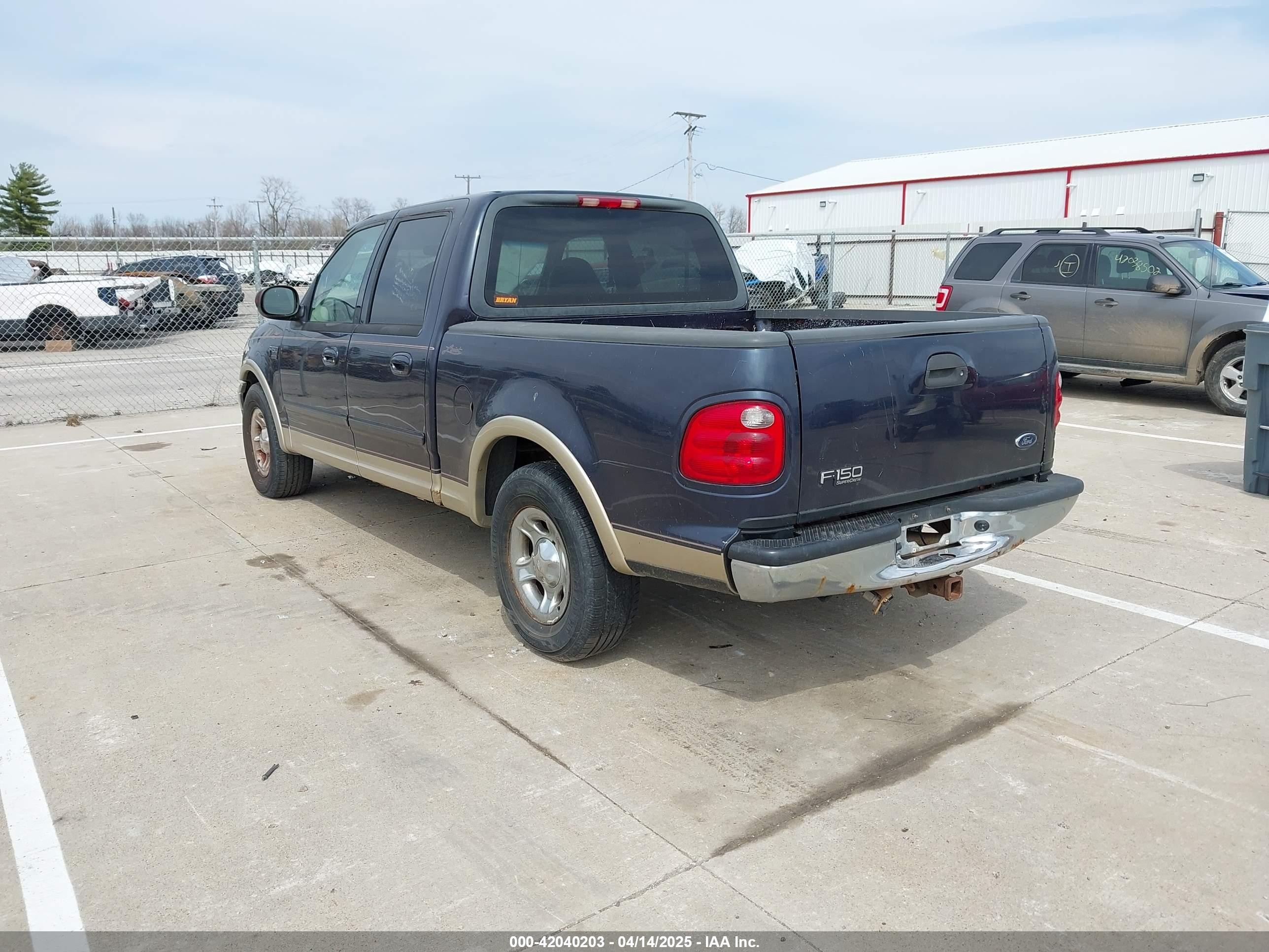 2001 Ford F-150 Supercrew Harley-davidson Edition/king Ranch Edition/lariat/xlt Dark Blue vin: 1FTRW07L01KE17954