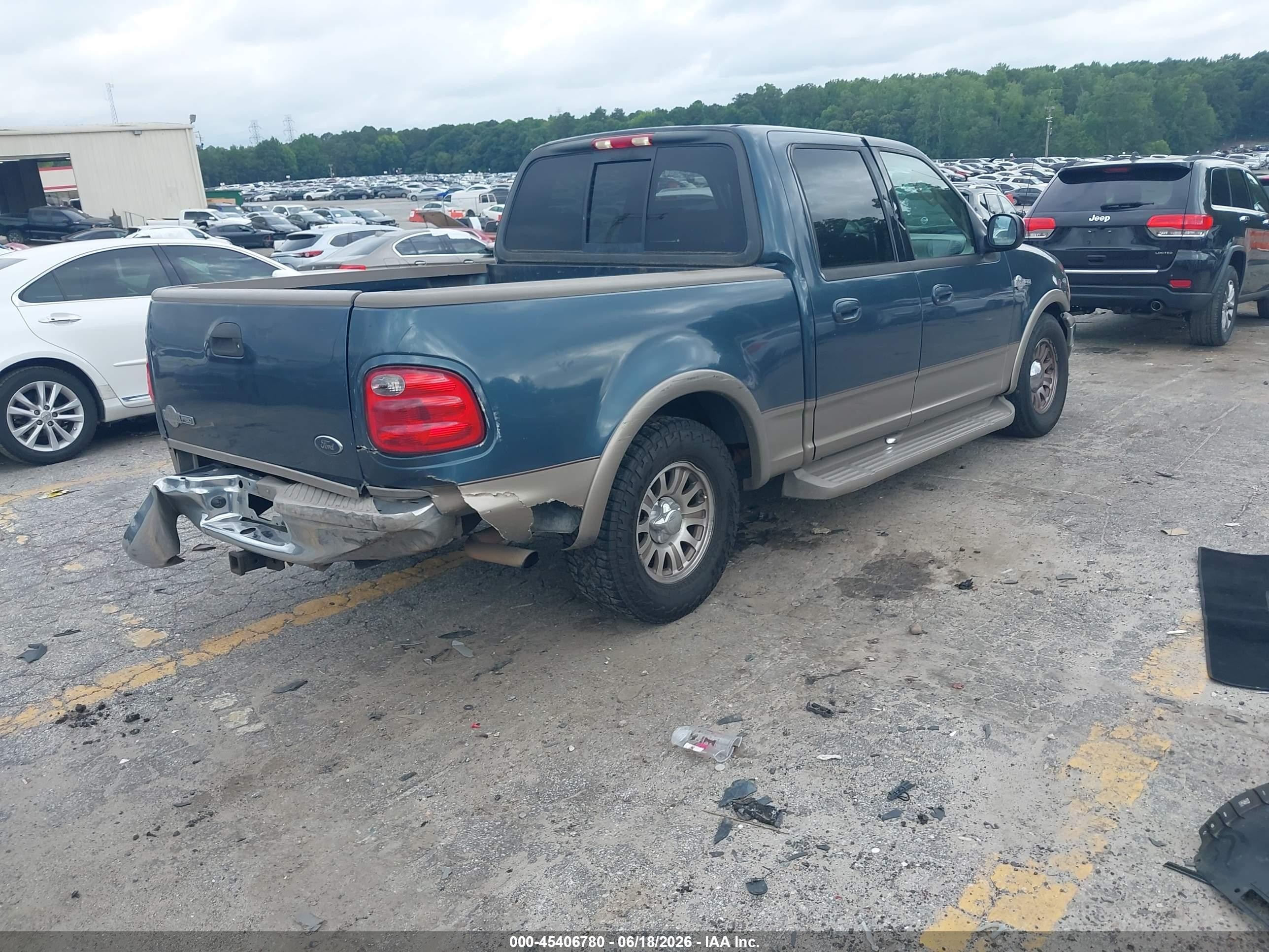 2002 Ford F-150 Lariat/xlt Blue vin: 1FTRW07L02KE36358
