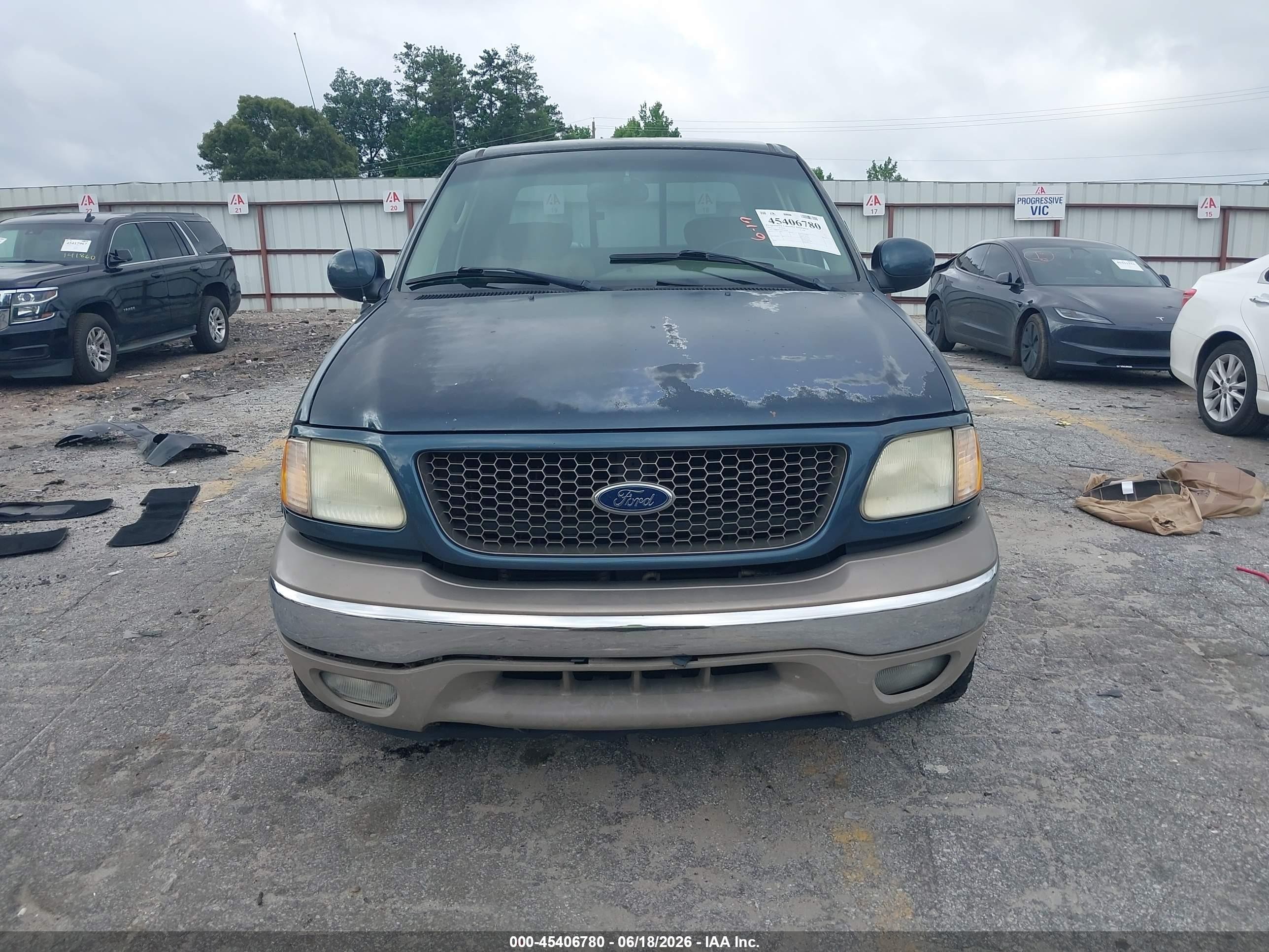2002 Ford F-150 Lariat/xlt Blue vin: 1FTRW07L02KE36358