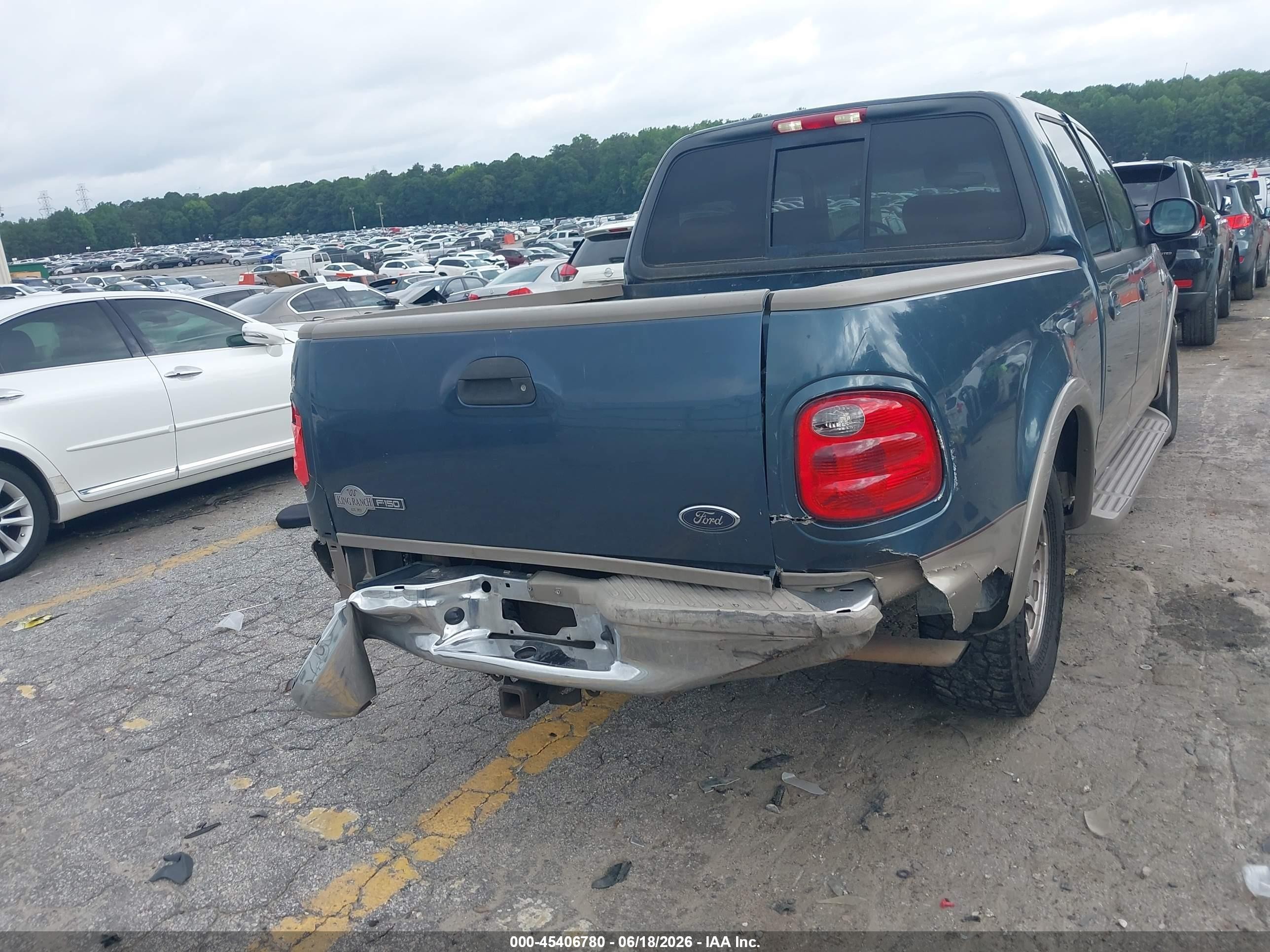 2002 Ford F-150 Lariat/xlt Blue vin: 1FTRW07L02KE36358