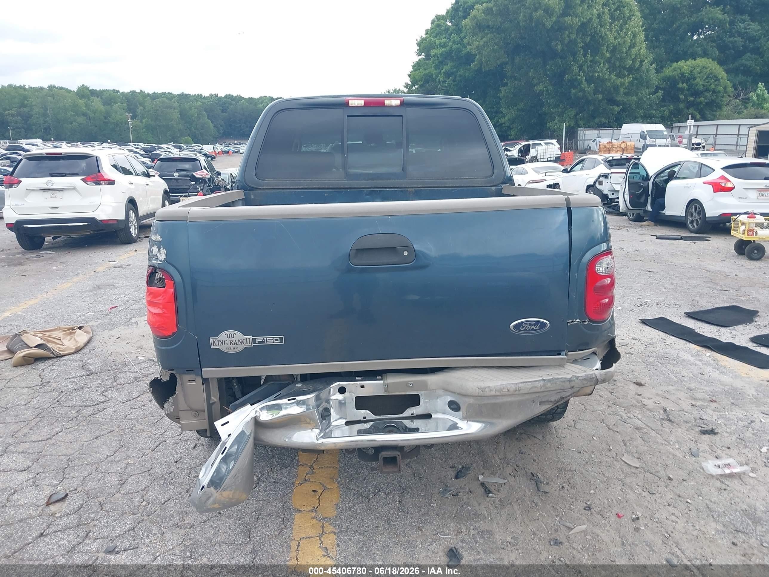 2002 Ford F-150 Lariat/xlt Blue vin: 1FTRW07L02KE36358