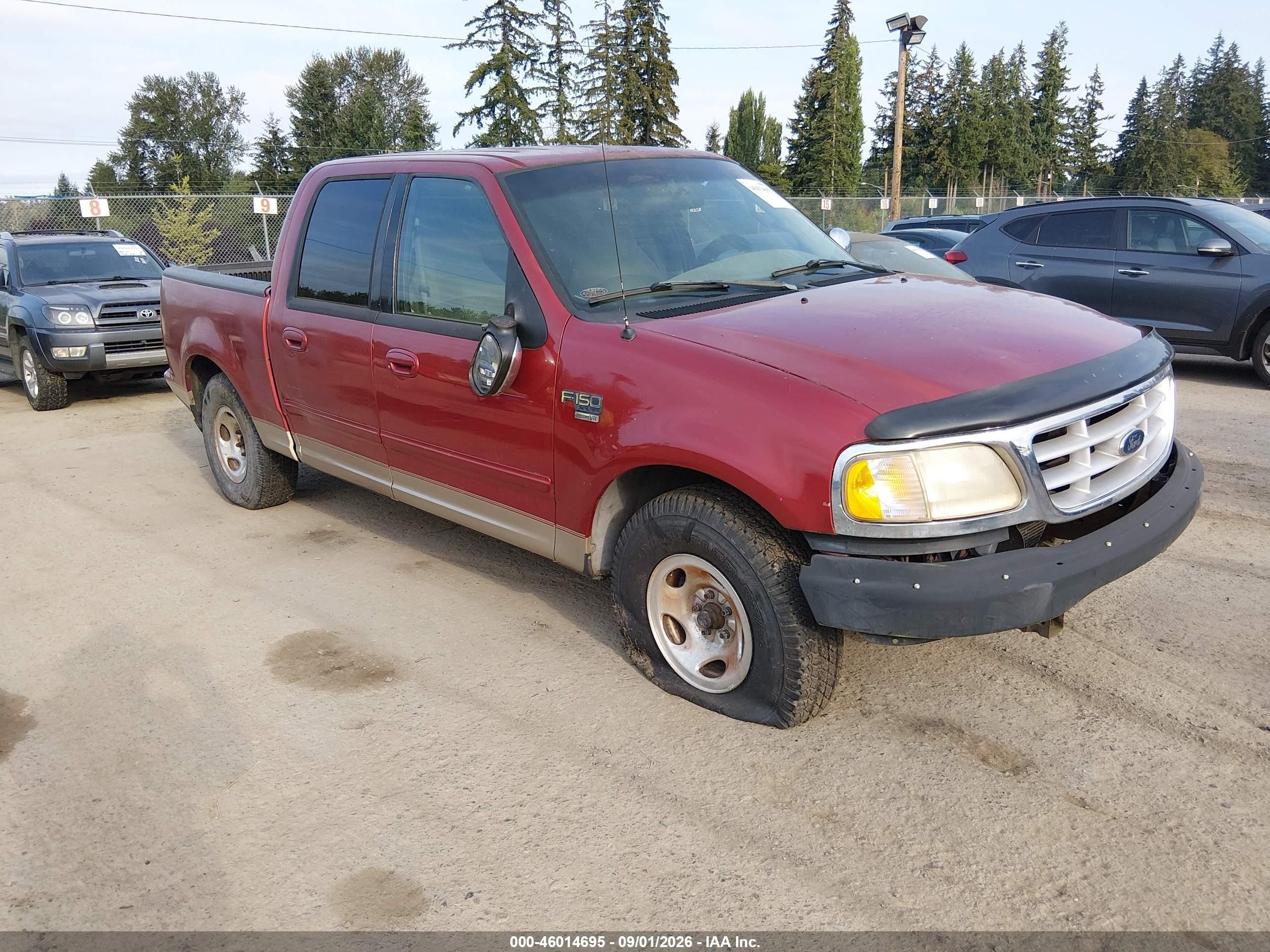 2001 Ford F-150 Harley-davidson Edition/king Ranch Edition/lariat/xlt Бордовый vin: 1FTRW07L11KD64519