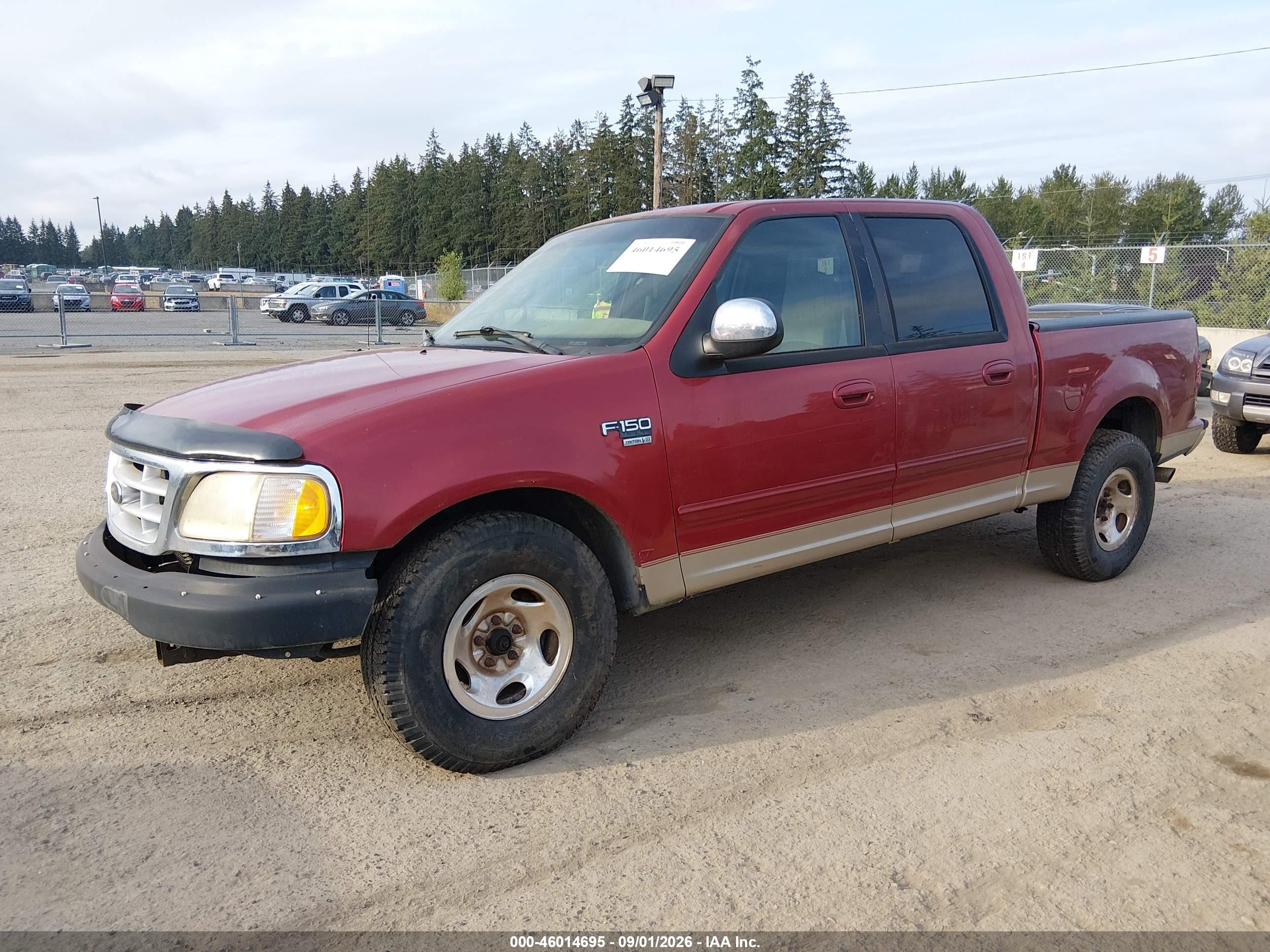 2001 Ford F-150 Harley-davidson Edition/king Ranch Edition/lariat/xlt Бордовый vin: 1FTRW07L11KD64519